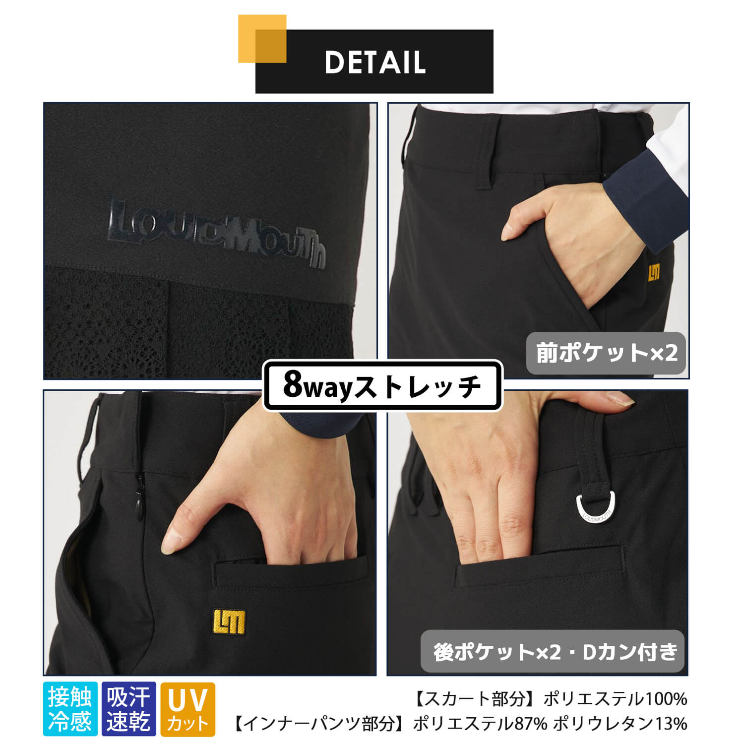 Loudmouth - 【新品】ラウドマウス　ゴルフ　ストレッチスカート　M LOUDMOUTH ラウドマウス ゴルフウェア スカート レディース ミニ