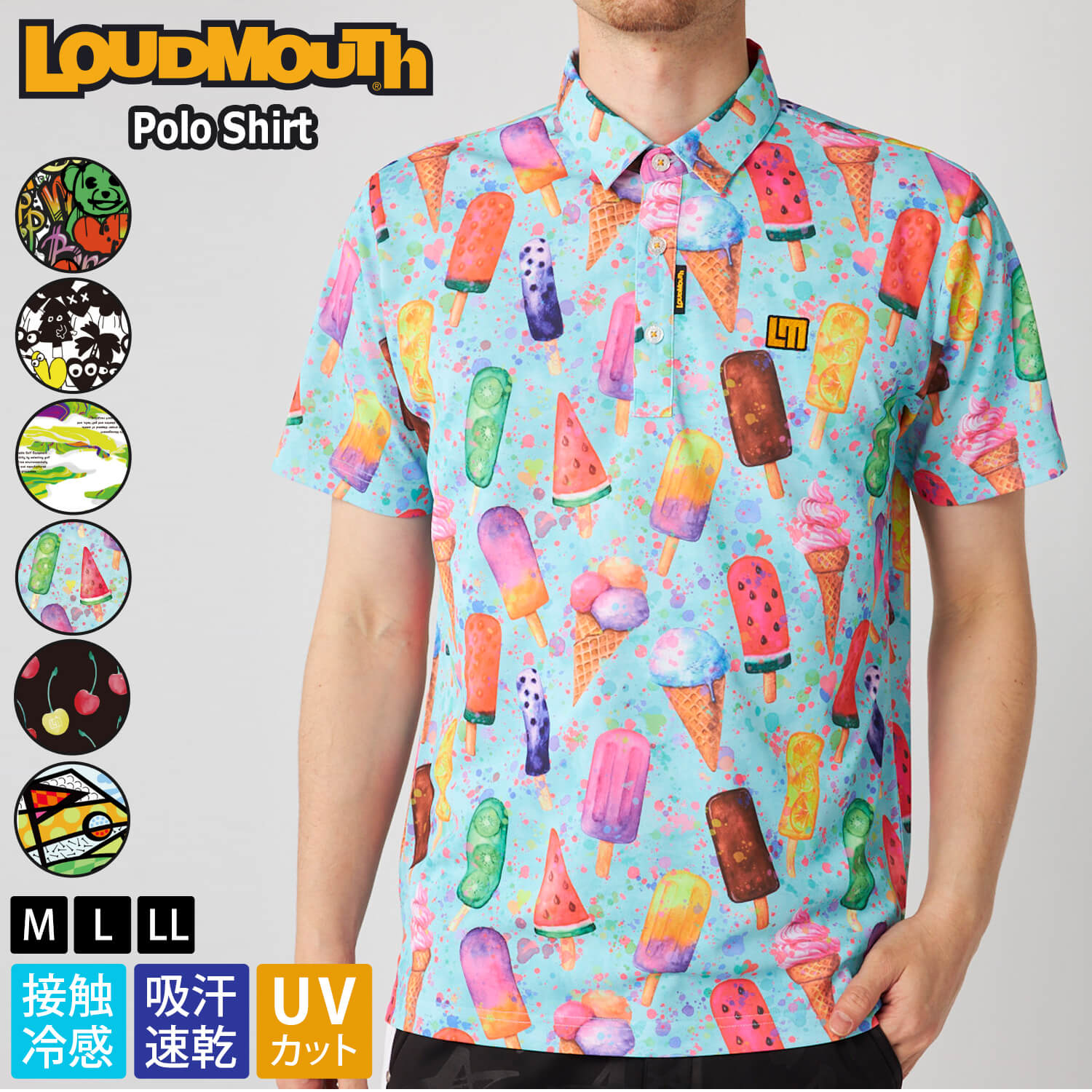 LOUDMOUTH ラウドマウス ゴルフウェア ポロシャツ 半袖 メンズ