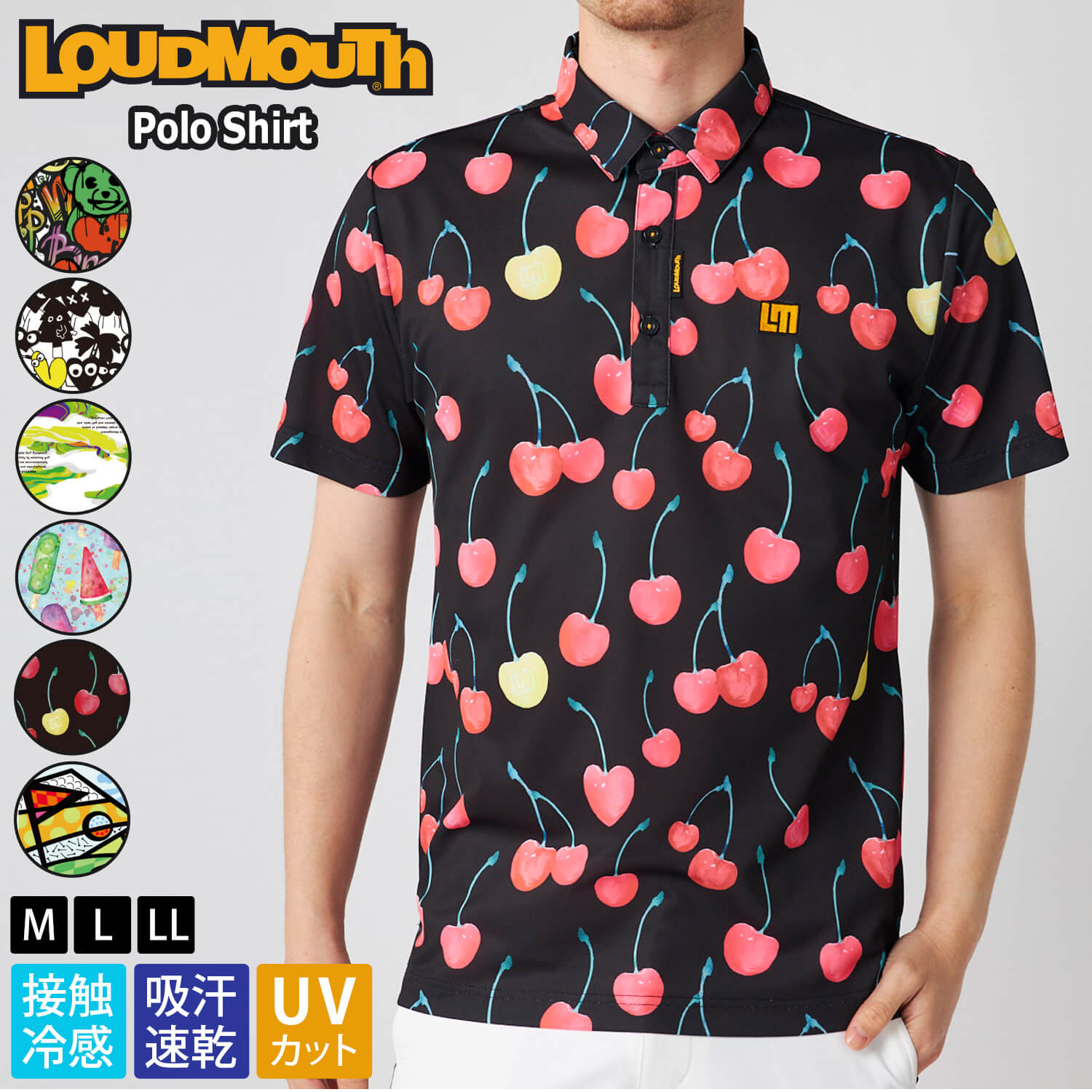 LOUDMOUTH ラウドマウス ゴルフウェア ポロシャツ 半袖 メンズ