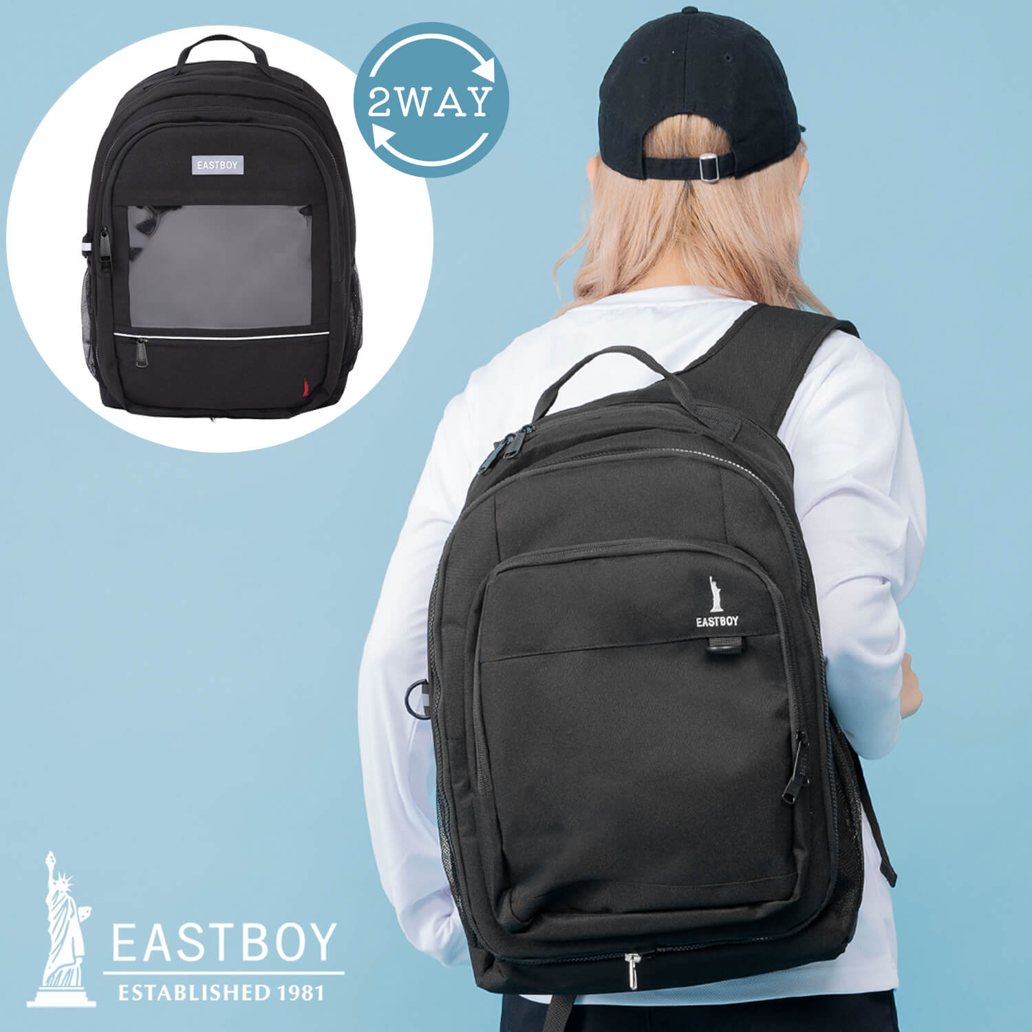 EASTBOY イーストボーイ リュック レディース 大容量 約30L 通学 軽量 2way 推し活...