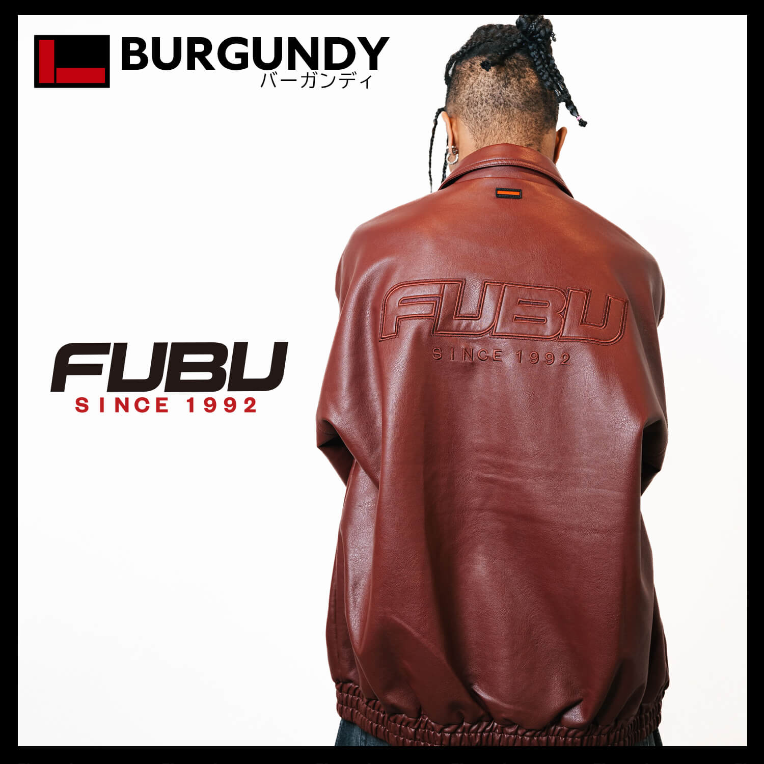 FUBU フブ ジャケット メンズ レディース 長袖 レザージャケット フライトジャケット ボンバージャケット アウター ストリート系