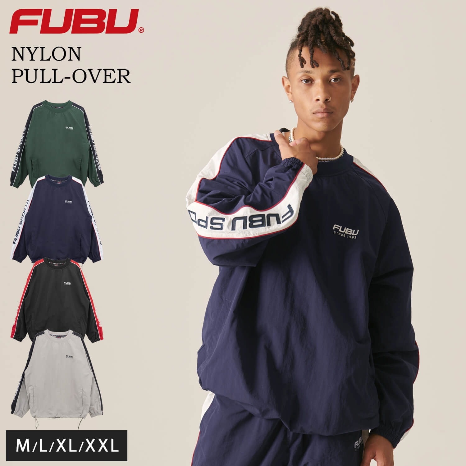 FUBU（フブ） シャツ メンズ ナイロン プルオーバー 秋 冬 ナイロン