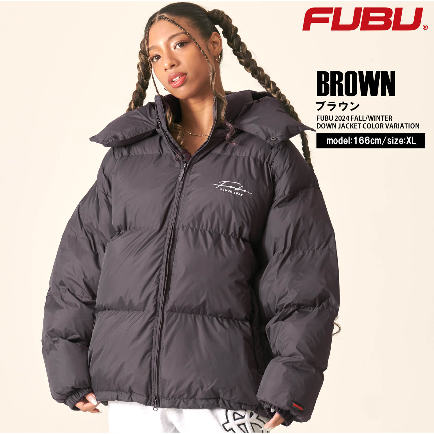 FUBU（フブ） ダウンジャケット メンズ 長袖 中綿ジャケット ナイロン