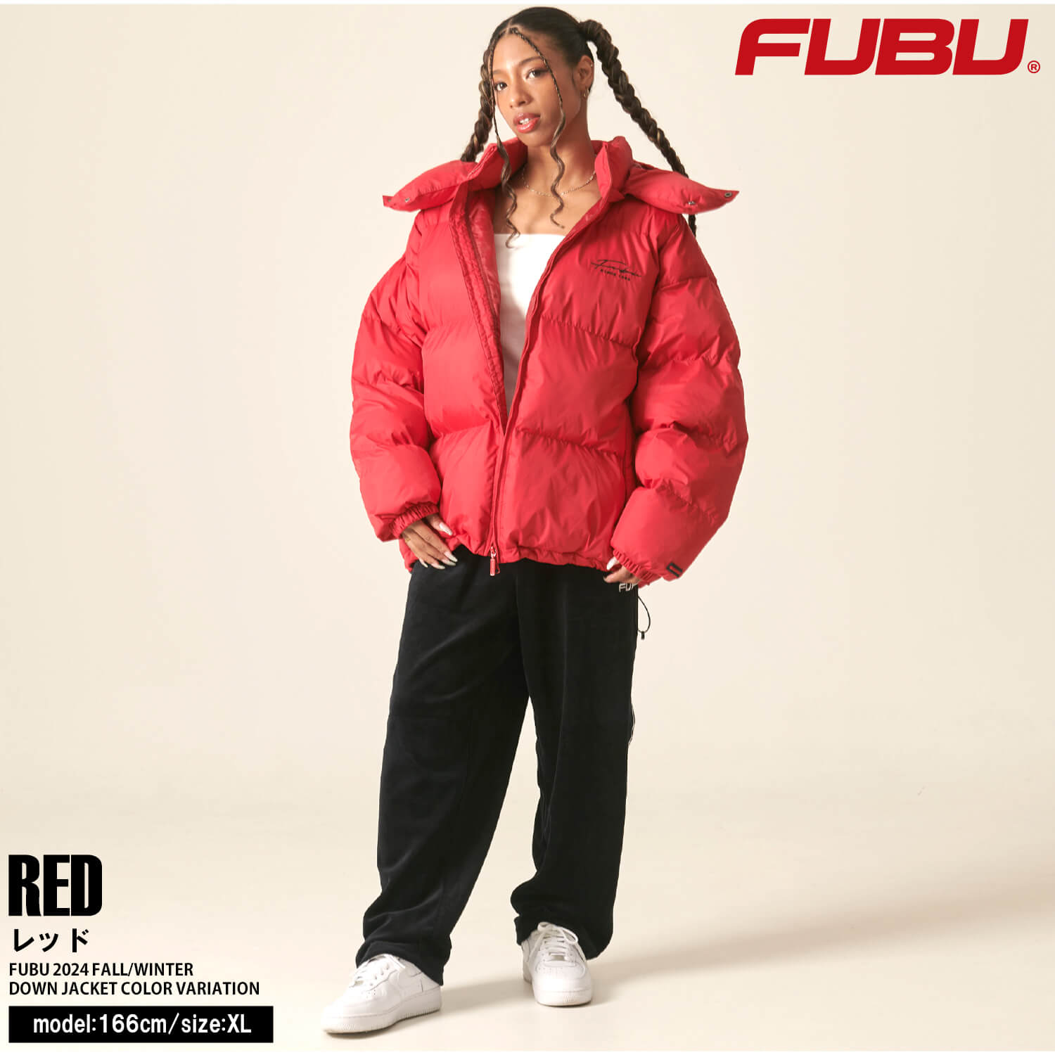 FUBU（フブ） ダウンジャケット メンズ 長袖 中綿ジャケット ナイロン