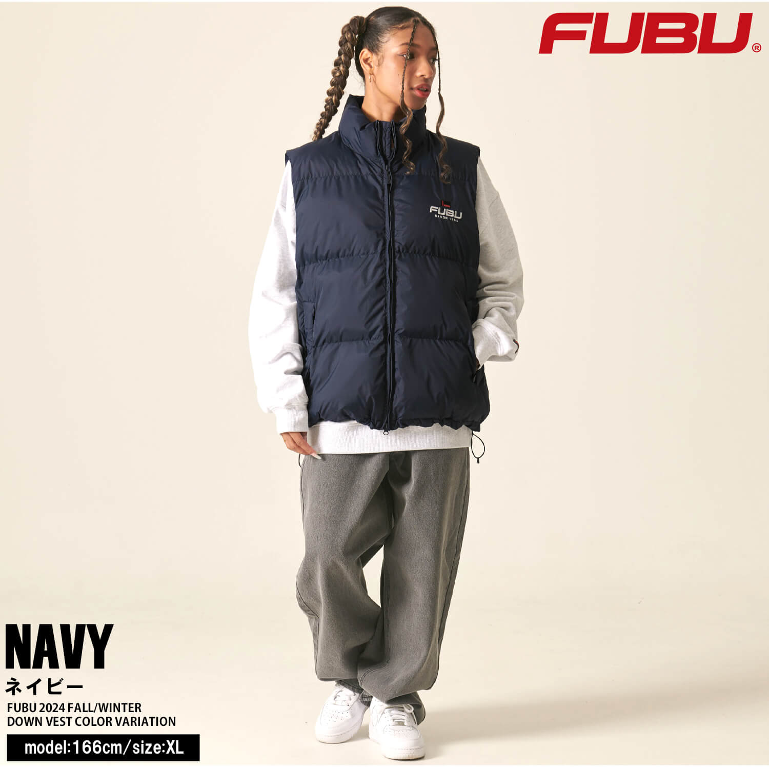 SALE❗️FUBU フブ　中綿　ダウンベスト FUBU フブ ダウンベスト メンズ 中綿ベスト ナイロン 防寒 保温
