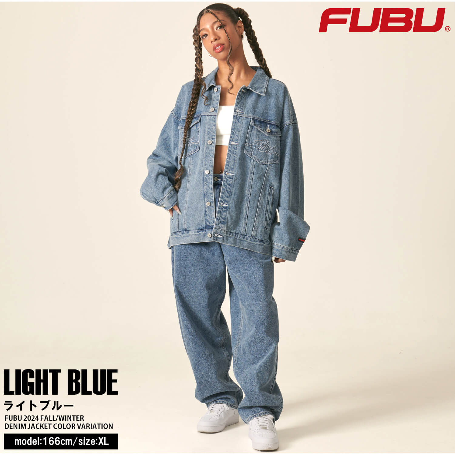 FUBU デニムジャケット Mサイズ FUBU フブ デニムジャケット Gジャン メンズ レディース