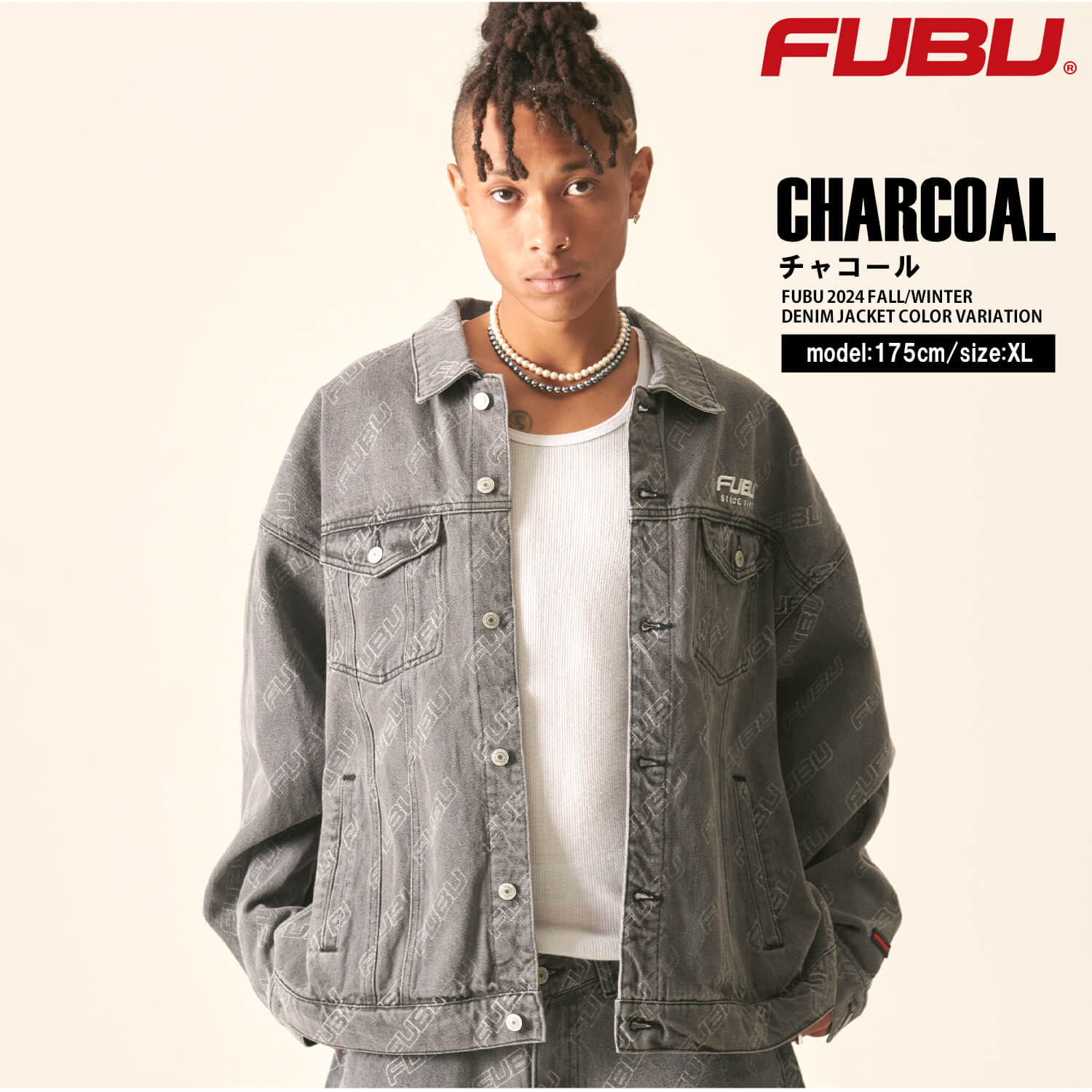 FUBU フブ デニムジャケット アウター 長袖 Gジャン メンズ