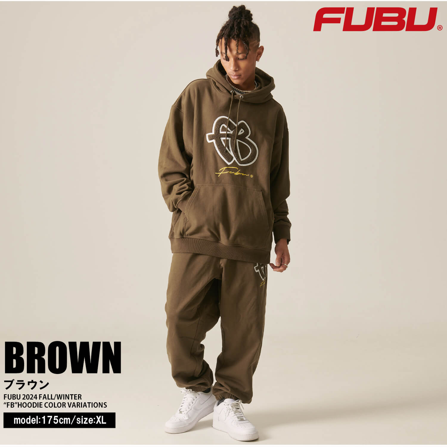 FUBU SPORT パーカー FUBU パーカー フブ BIG ブランド ロゴ 刺繍 長袖 プルオーバー
