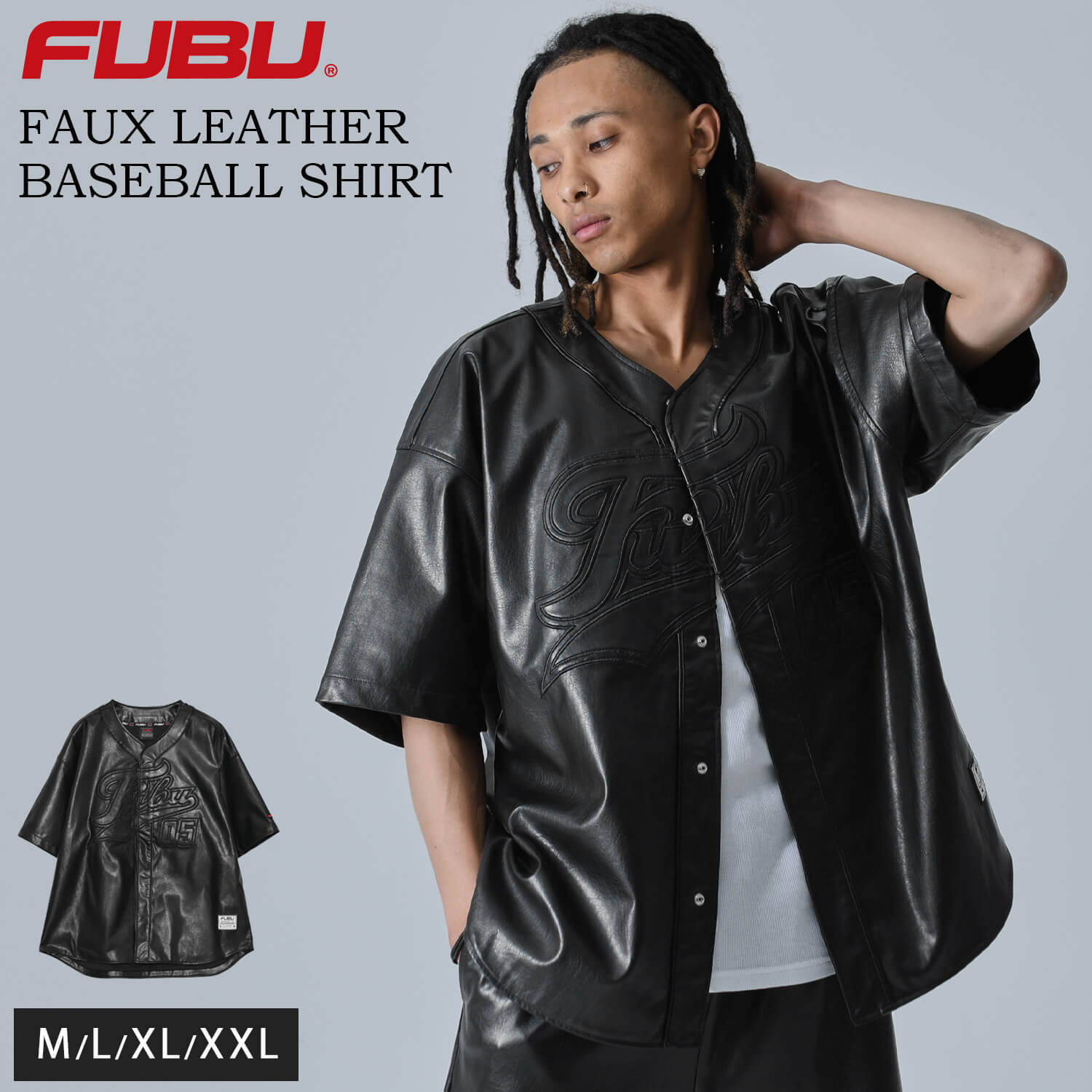 FUBU ベースボールジャージ XXL 黒 FUBU ベースボールジャージ XXL 黒