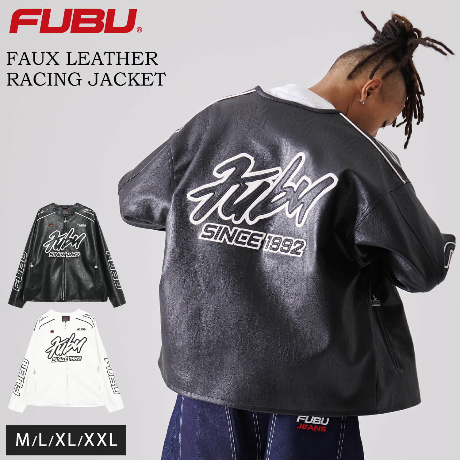 F.C.R.B. ジャケット M ブラック/ホワイト