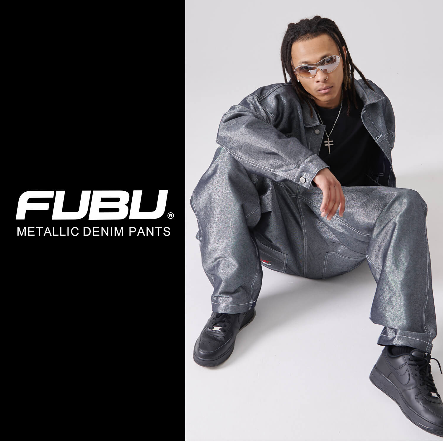 FUBU（フブ） デニムパンツ メンズ ロングパンツ ワイドパンツ