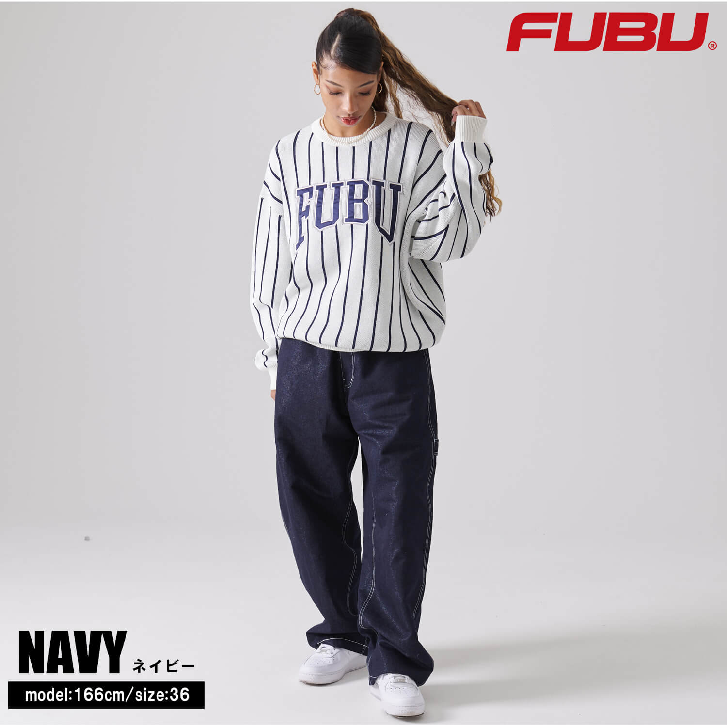FUBU（フブ） デニムパンツ メンズ ロングパンツ ワイドパンツ