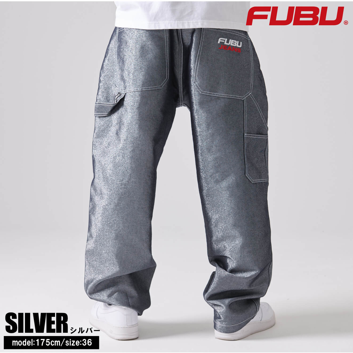 FUBU フブ デニムパンツ メンズ ロングパンツ ワイドパンツ