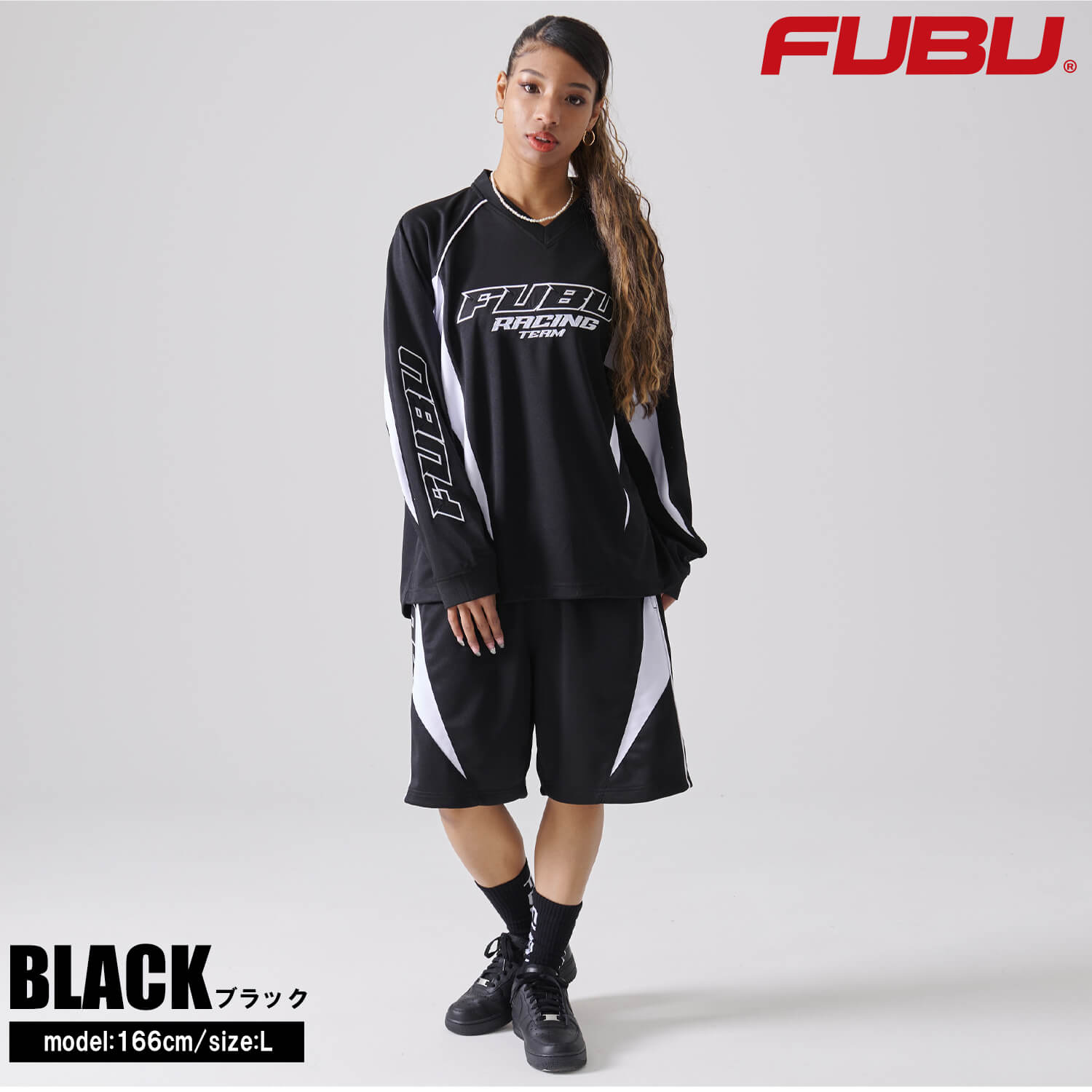 fubu レーヨン レーシングシャツ FUBU フブ シャツ メンズ 長袖 ジャージ レーシングシャツ