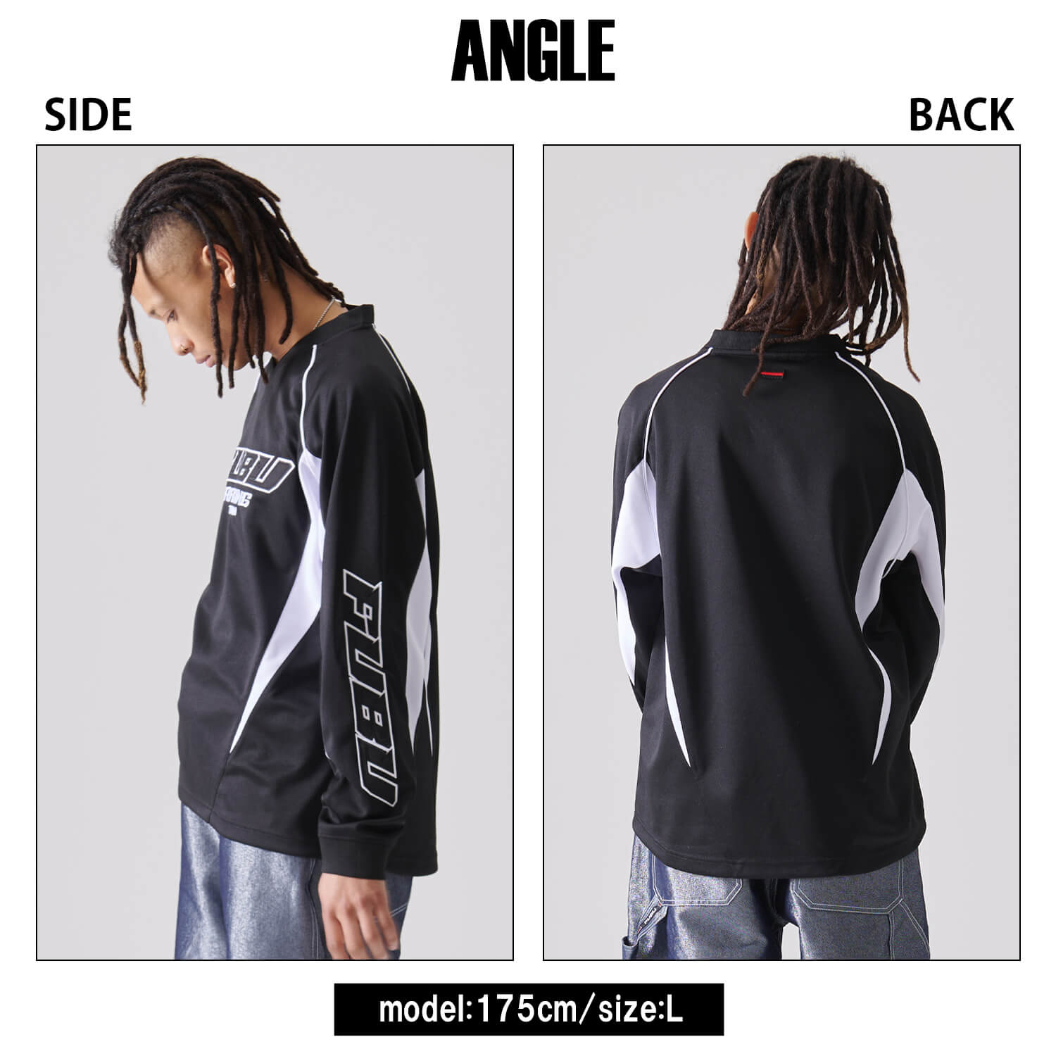 FUBU フブ シャツ メンズ 長袖 ジャージ レーシングシャツ