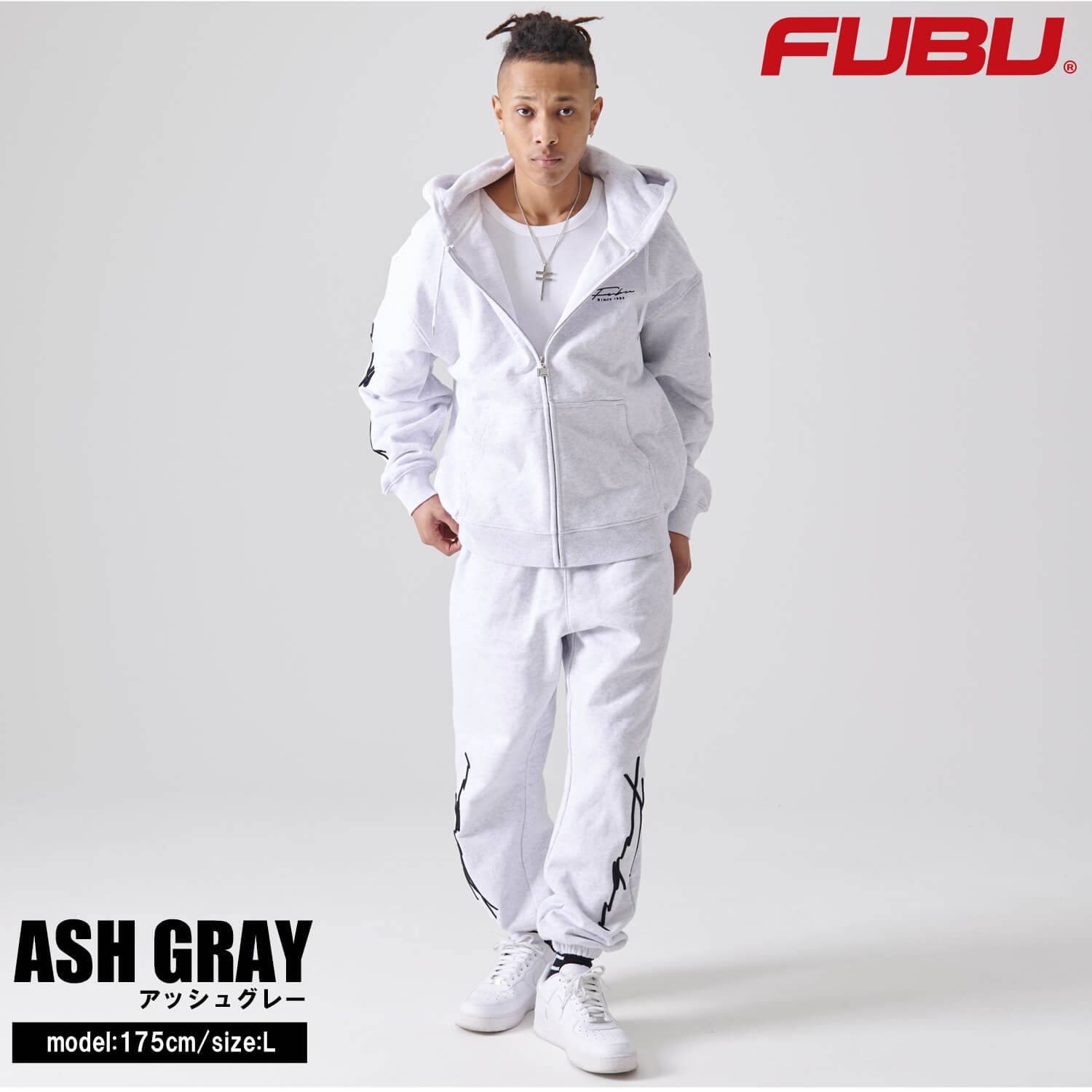 FUBU セットアップ（ホワイト） FUBU（フブ） 特価/FUBU パーカー メンズ 長袖 スウェット フーディ 秋