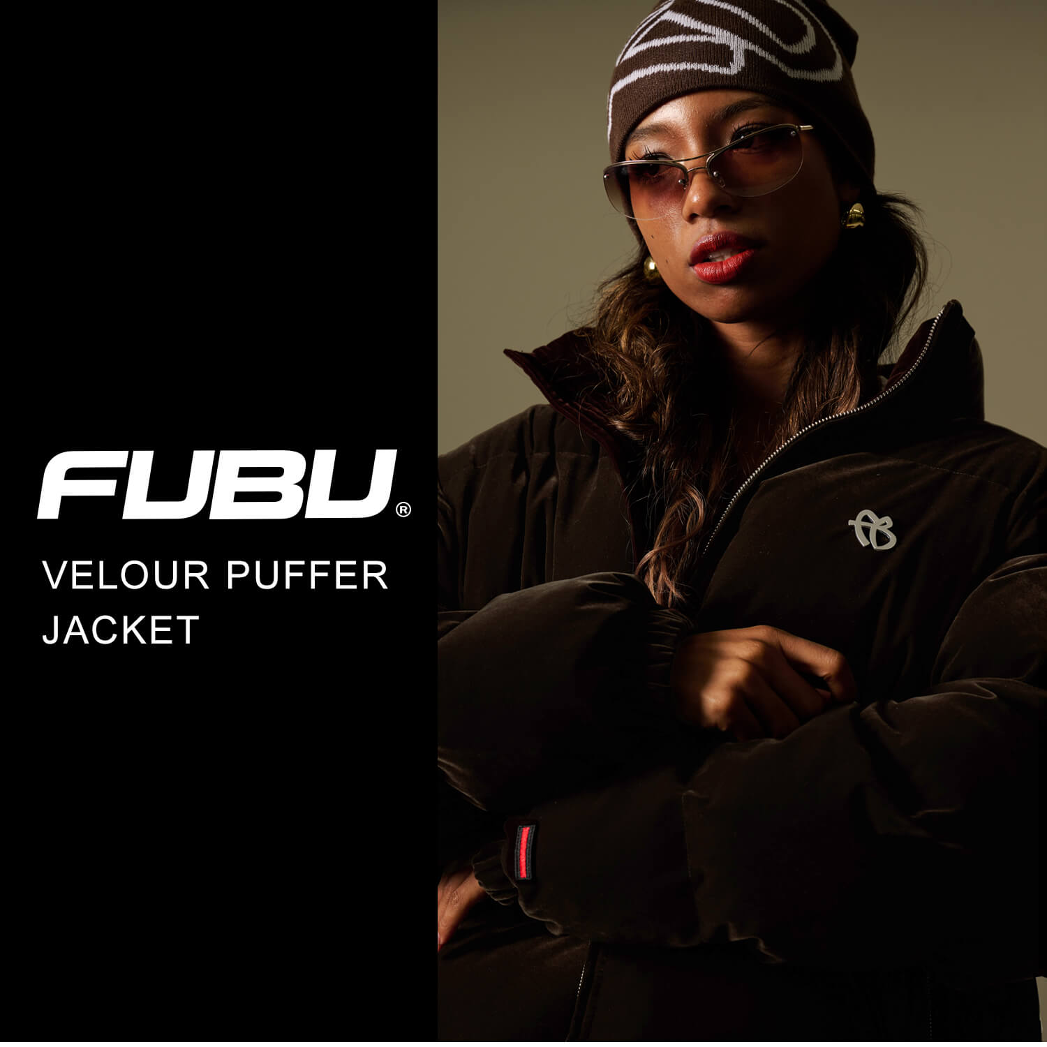 FUBU（フブ） 中綿ジャケット メンズ ベロア ジャンパー アウター 長袖