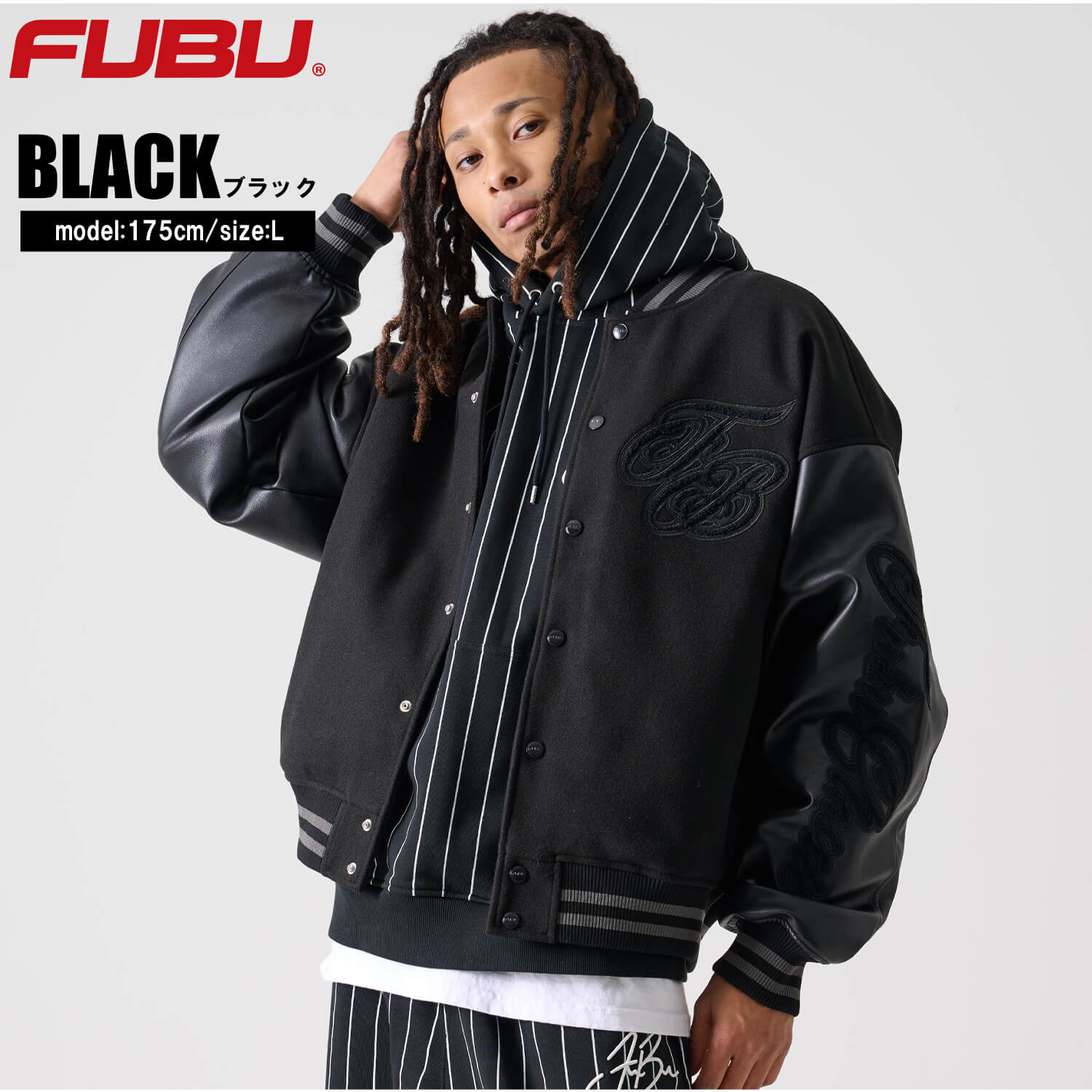 FUBU（フブ） 特価 ジャケット メンズ 長袖 レザージャケット MA-1