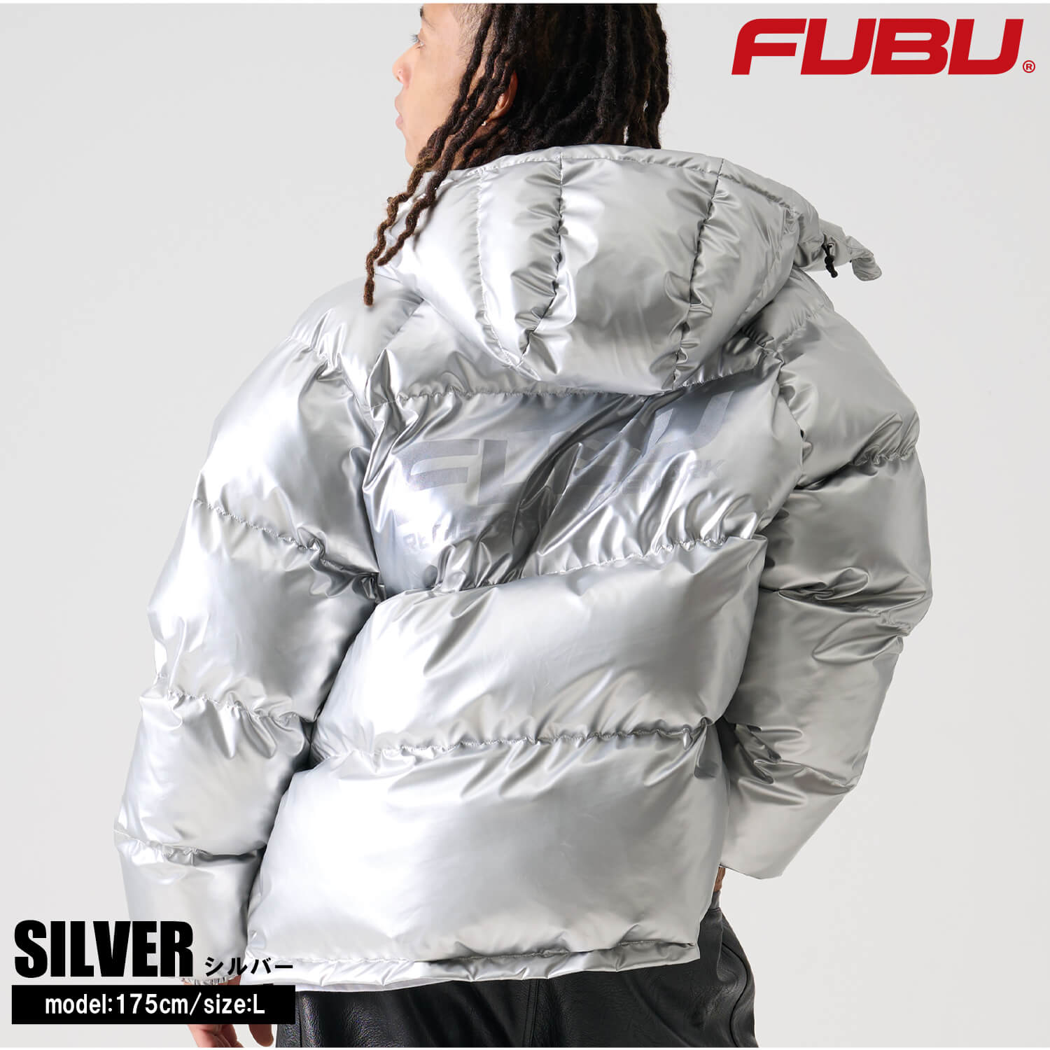 FUBU（フブ） 特価 中綿ジャケット メンズ フード付き ナイロンツイル