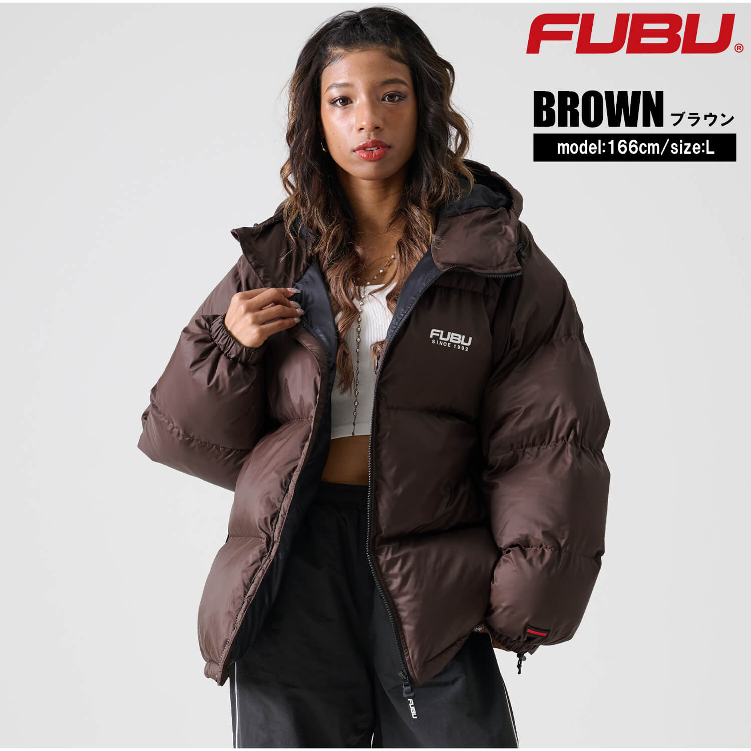 FUBU アウター パーカー b系 高級感 暖かい 中綿ジャケット 長袖 ブルゾン フーディ メンズ 春秋冬用 黒 大きいサイズ フブ 防寒着 かっこいい シンプル 刺繍 筆記体 オーバーサイズ ヒップホップ ファッション ストリート系 ハイ ブランド 服 2025秋冬 新作 FAM-52305 FUBU（フブ） 特価/FUBU 中綿ジャケット メンズ フード付き ナイロン