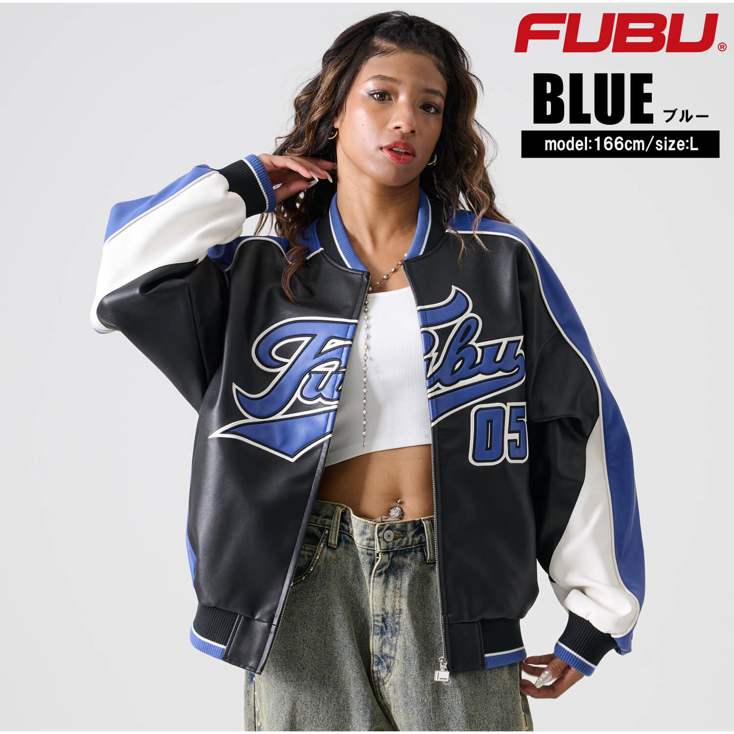 【FUBU】フブ XL ボンバージャケット MA1 スタジアムジャケット 90s FUBU（フブ） ジャケット メンズ 長袖 レザージャケット MA-1 フェイク