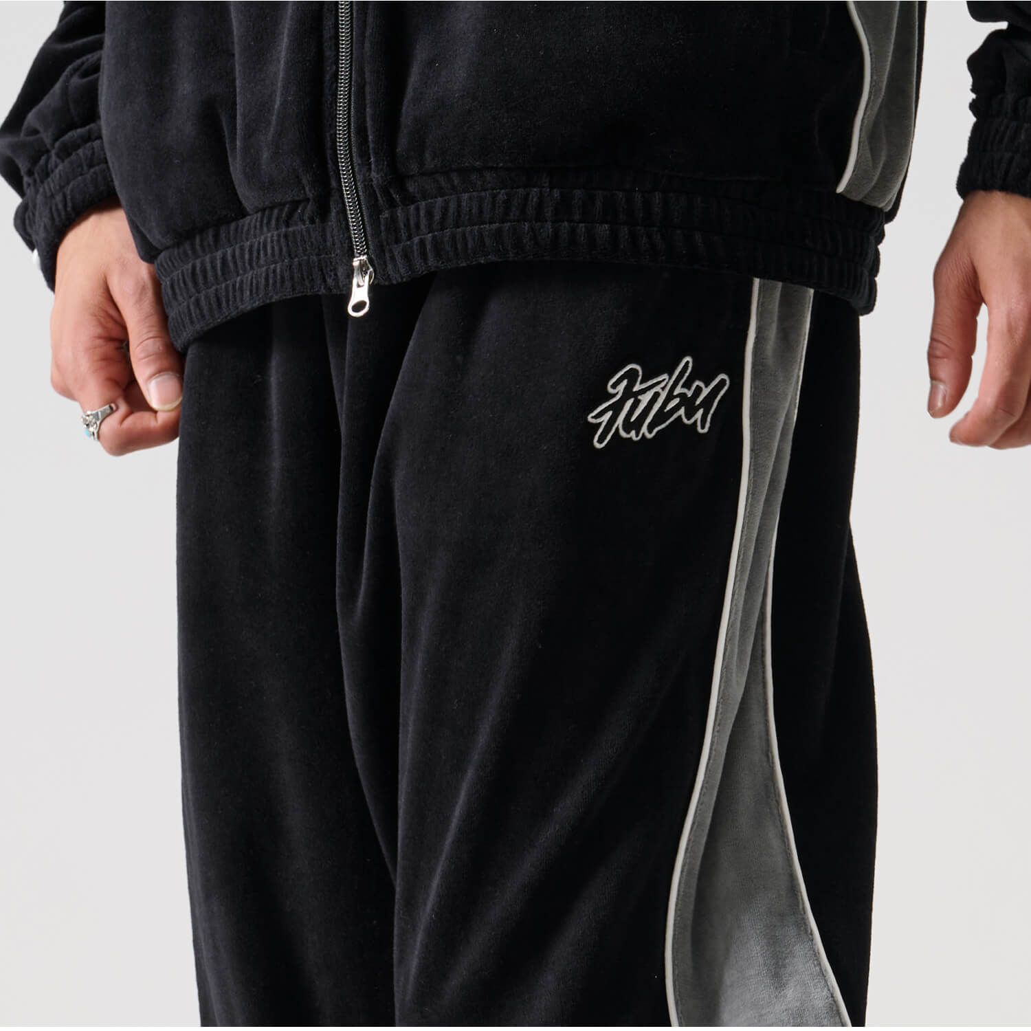 FUBU（フブ） ロングパンツ メンズ ベロアパンツ イージーパンツ