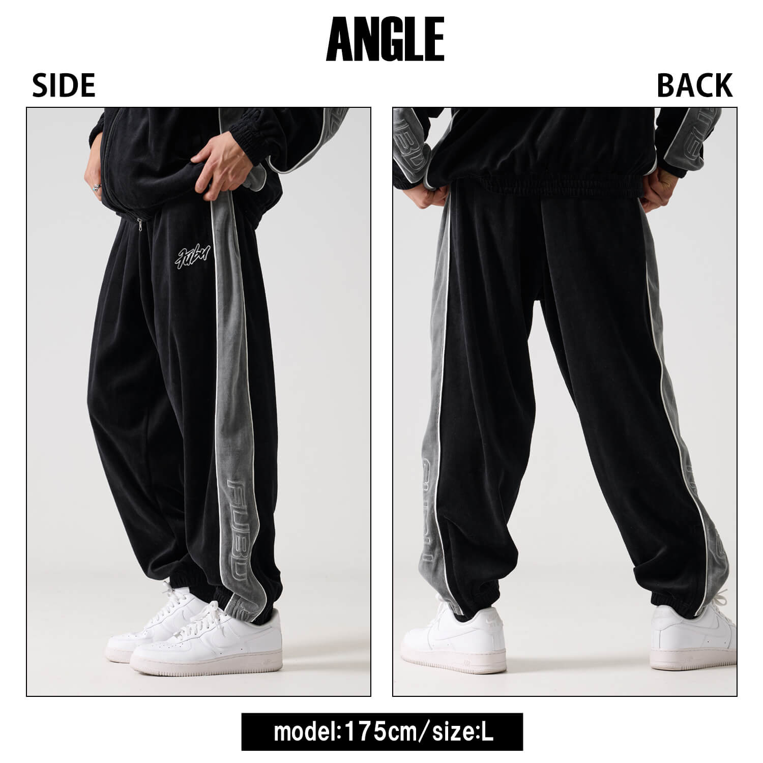 FUBU（フブ） ロングパンツ メンズ ベロアパンツ イージーパンツ