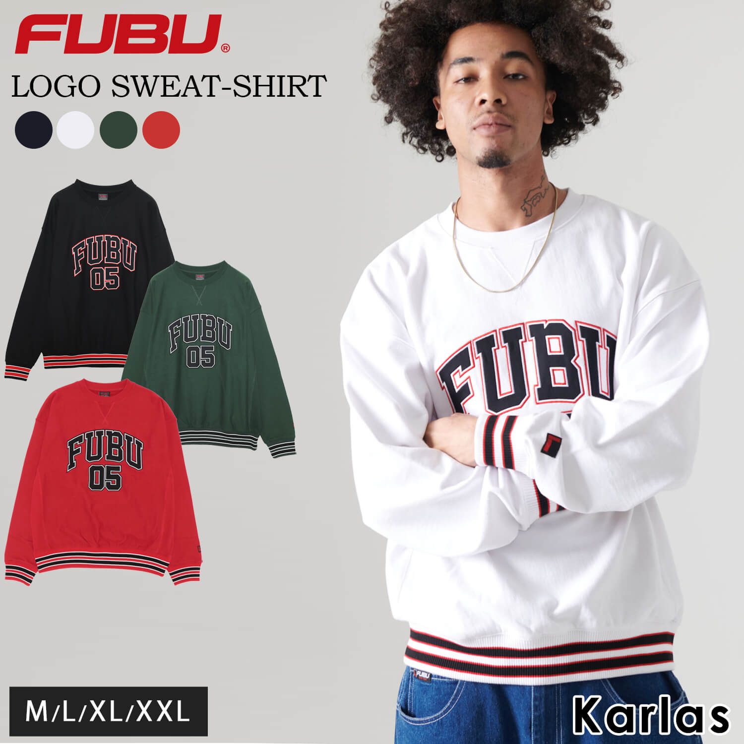 FUBU トレーナー スウェット フブ ブランド ロゴ 刺繍 オーバー