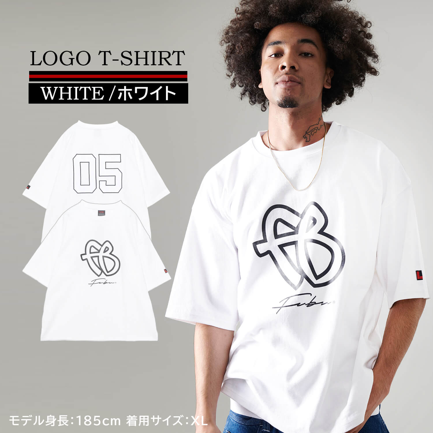 FUBU フブ Tシャツ トップス 半袖 ロゴ プリント Uネック コットン 綿100 オーバーサイズ アメカジ ユニセックス ストリート系 ヒップホップ karlas｜outfit-style｜02