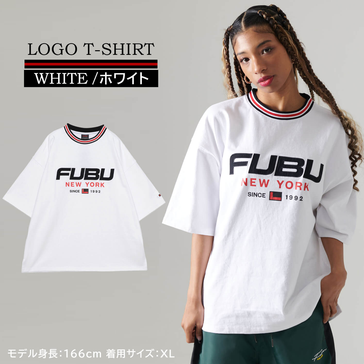 FUBU フブ Tシャツ トップス 半袖 メンズ ブランド ロゴ クルーネック