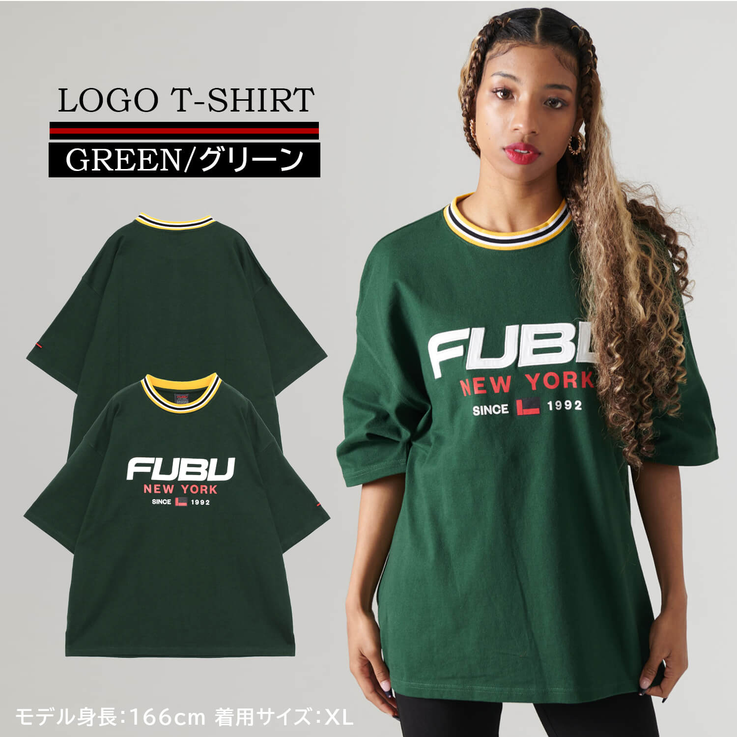 FUBU フブ Tシャツ トップス 半袖 メンズ ブランド ロゴ クルーネック