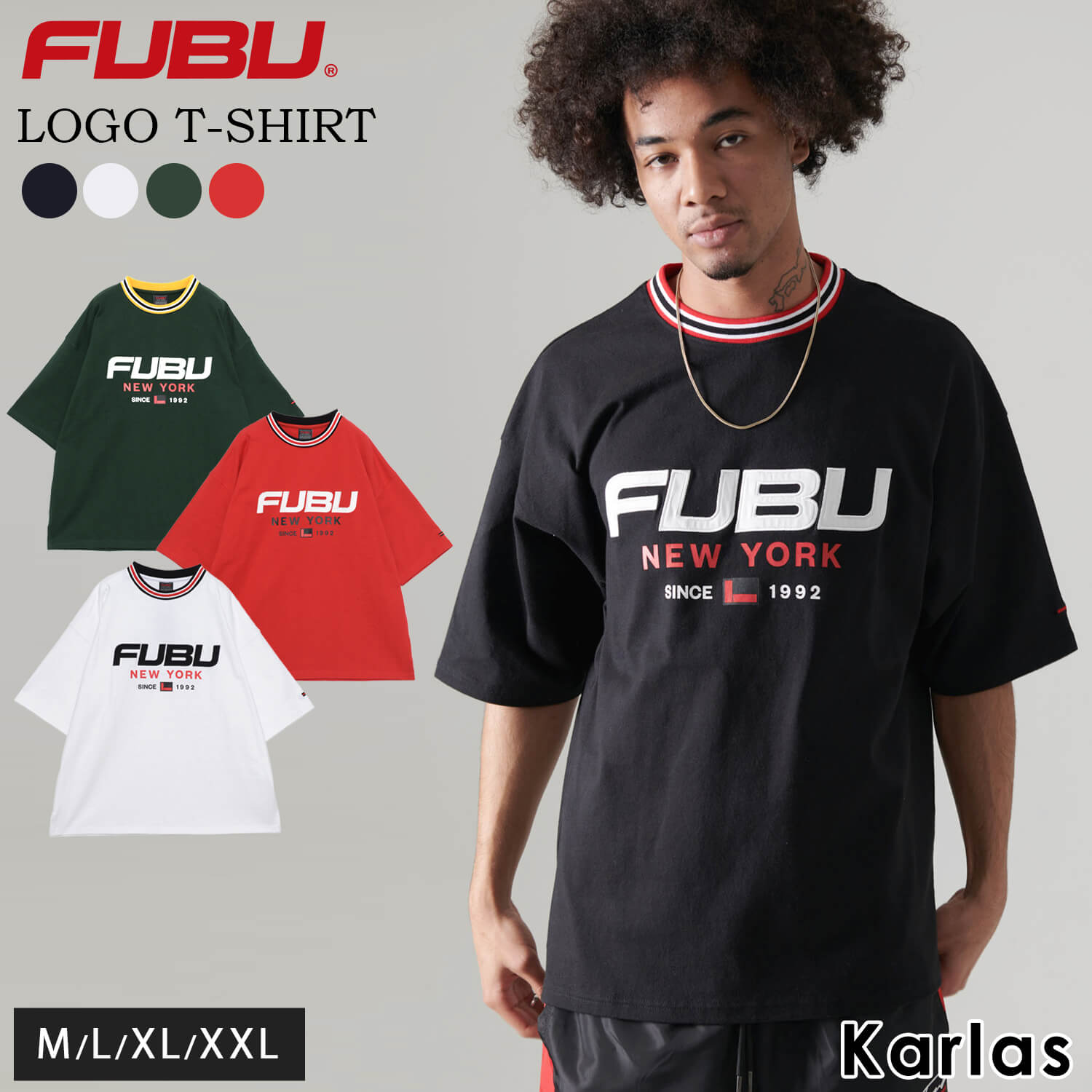 FUBU フブ Tシャツ トップス 半袖 メンズ ブランド ロゴ クルー