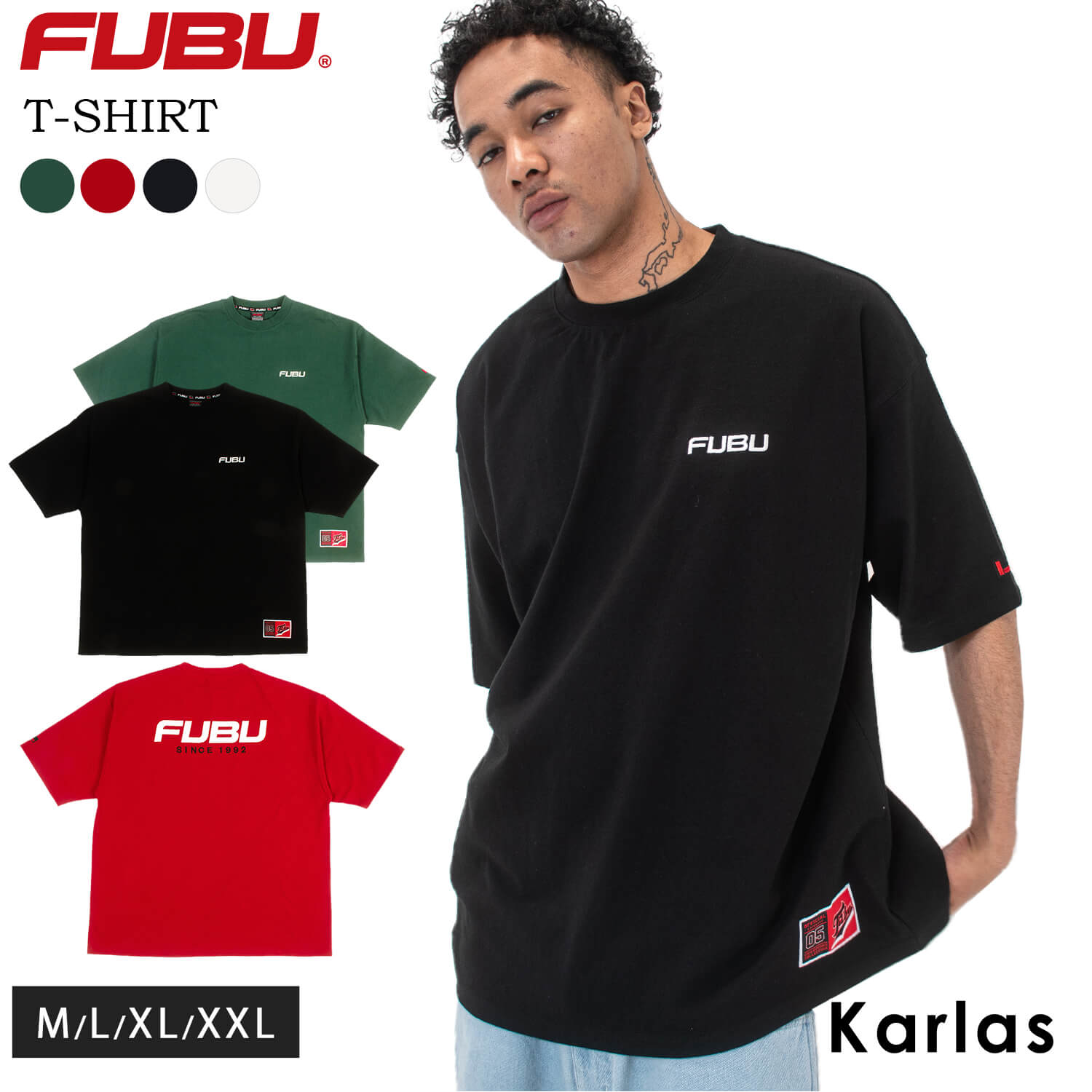 FUBU フブ Tシャツ 半袖 メンズ レディース 綿 クルーネック