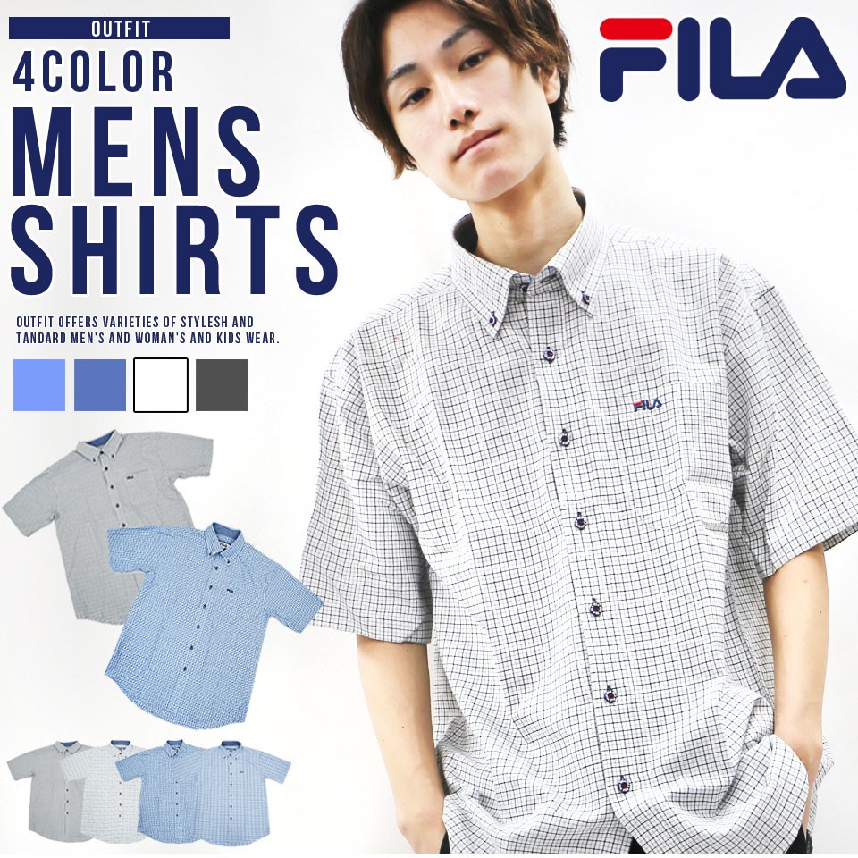 年末セール Fila フィラ チェックシャツ 半袖 メンズ ブランド Fh7347 Fh7347 Outfit 通販 Yahoo ショッピング