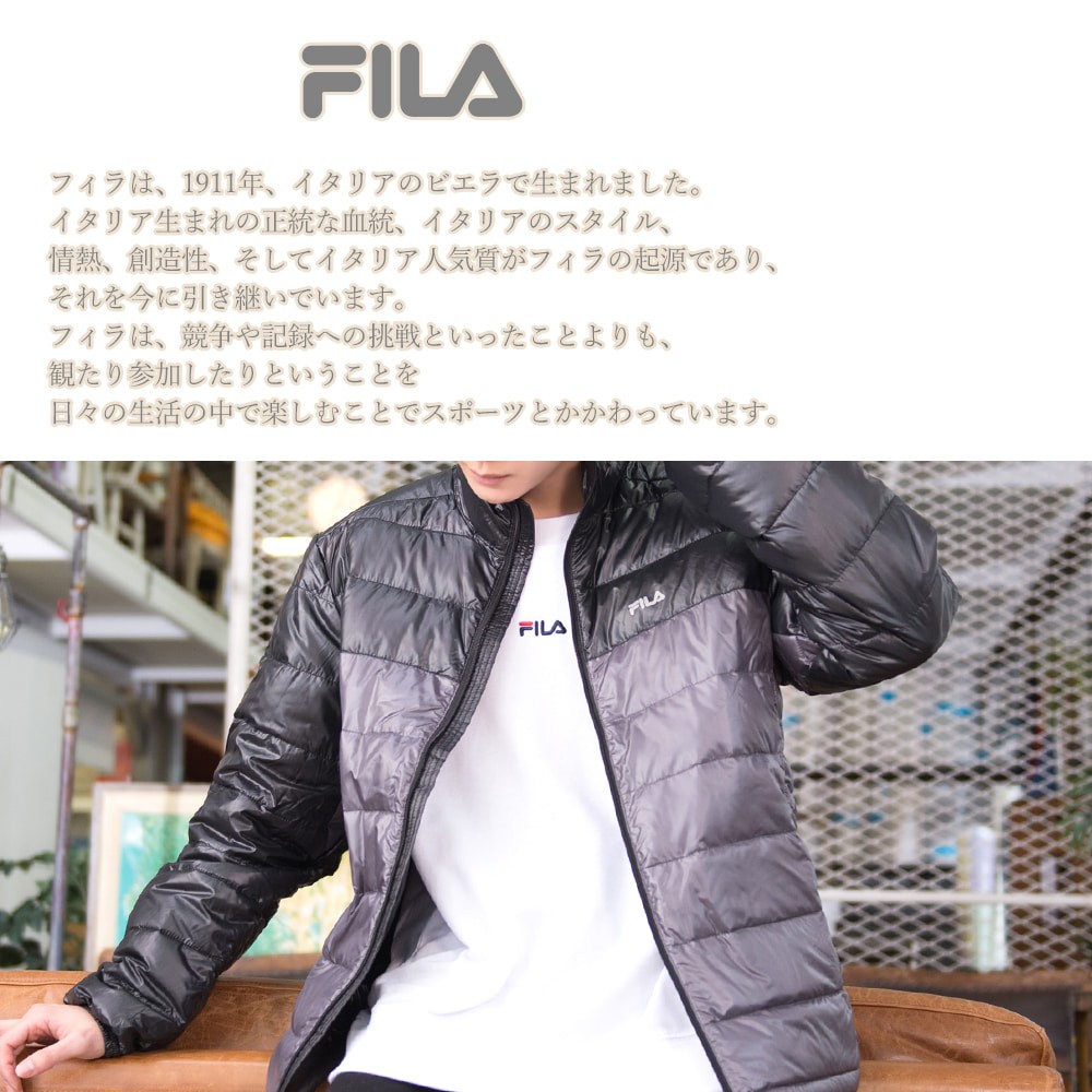 フィラ FILA ダウンジャケット メンズ ライトダウン ショート 軽量ダウン 防寒 防風 fh7376 fh7205 アウター