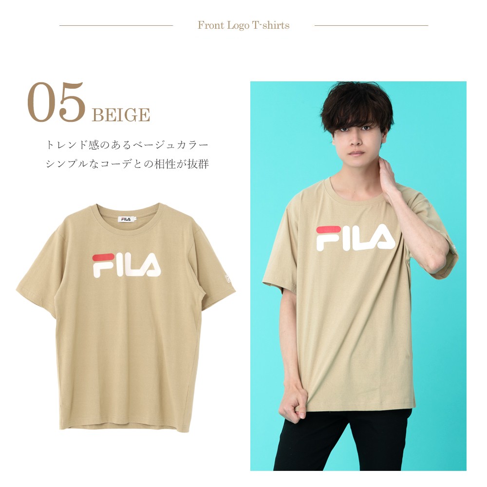 Fila フィラ Tシャツ メンズ レディース 半袖 ロゴtシャツ プリント スポーツ ブランド 人気 ペアルック シンプル 白 黒 ネイビー Ac Outfit 通販 Yahoo ショッピング