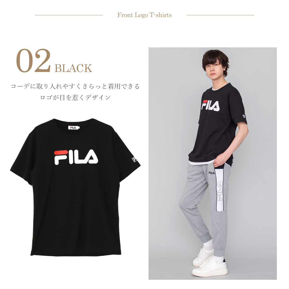 セール フィラ Fila Tシャツ メンズ レディース 半袖 ロゴtシャツ プリント スポーツ ブランド 人気 ペアルック シンプル 白 黒 ネイビー Ac スポーツブランド ウェア バッグ Outfit 通販 Yahoo ショッピング