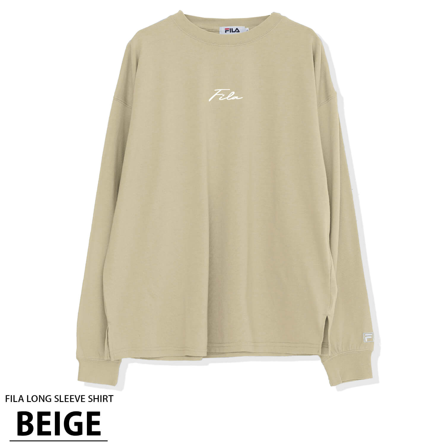 定番人気！ ロンT フィラ FILA Tシャツ 黒 白 無地 レディース メンズ 長袖 ウェア