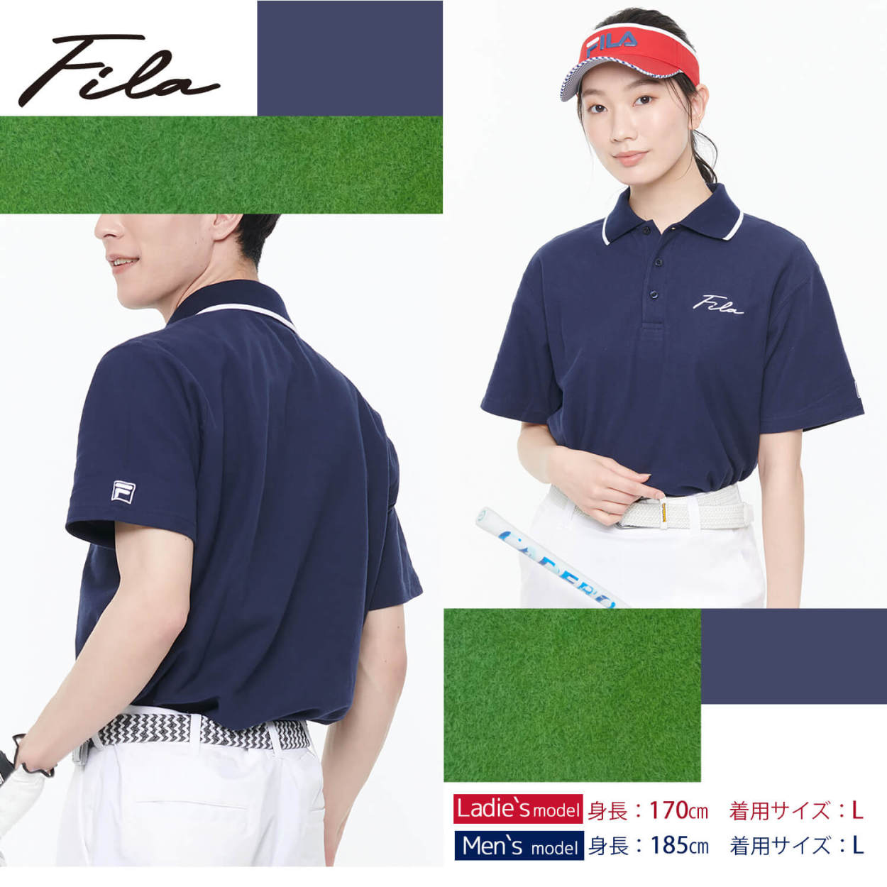 フィラ FILA ゴルフ ポロシャツ メンズ 半袖 綿 抗菌防臭 接触冷感 ゴルフウェア スポーツ ...