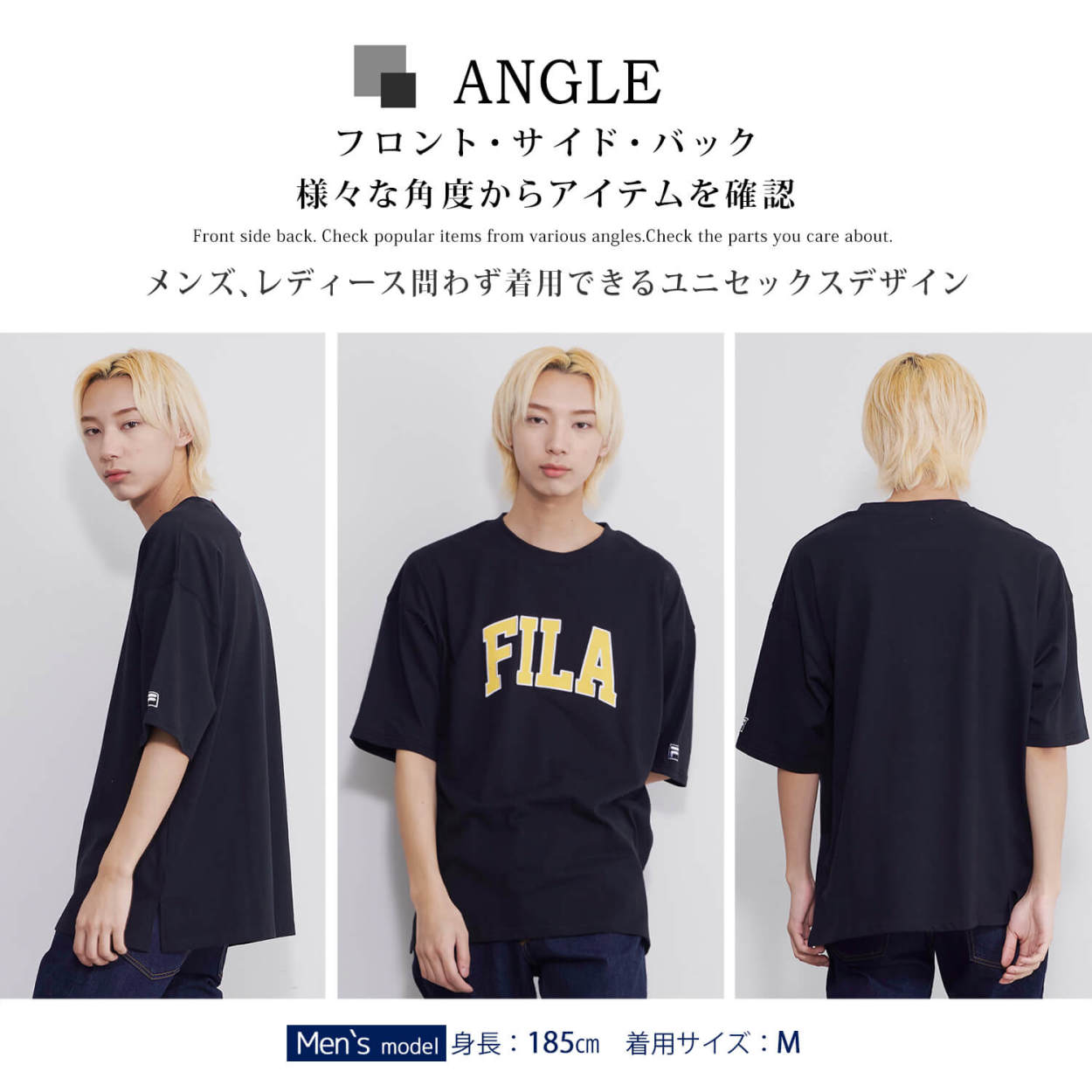 フィラ FILA Tシャツ メンズ レディース 半袖 綿100% カレッジロゴ ブランド ゆったり 大きめ オーバーサイズ 韓国 おしゃれ シンプル  karlas