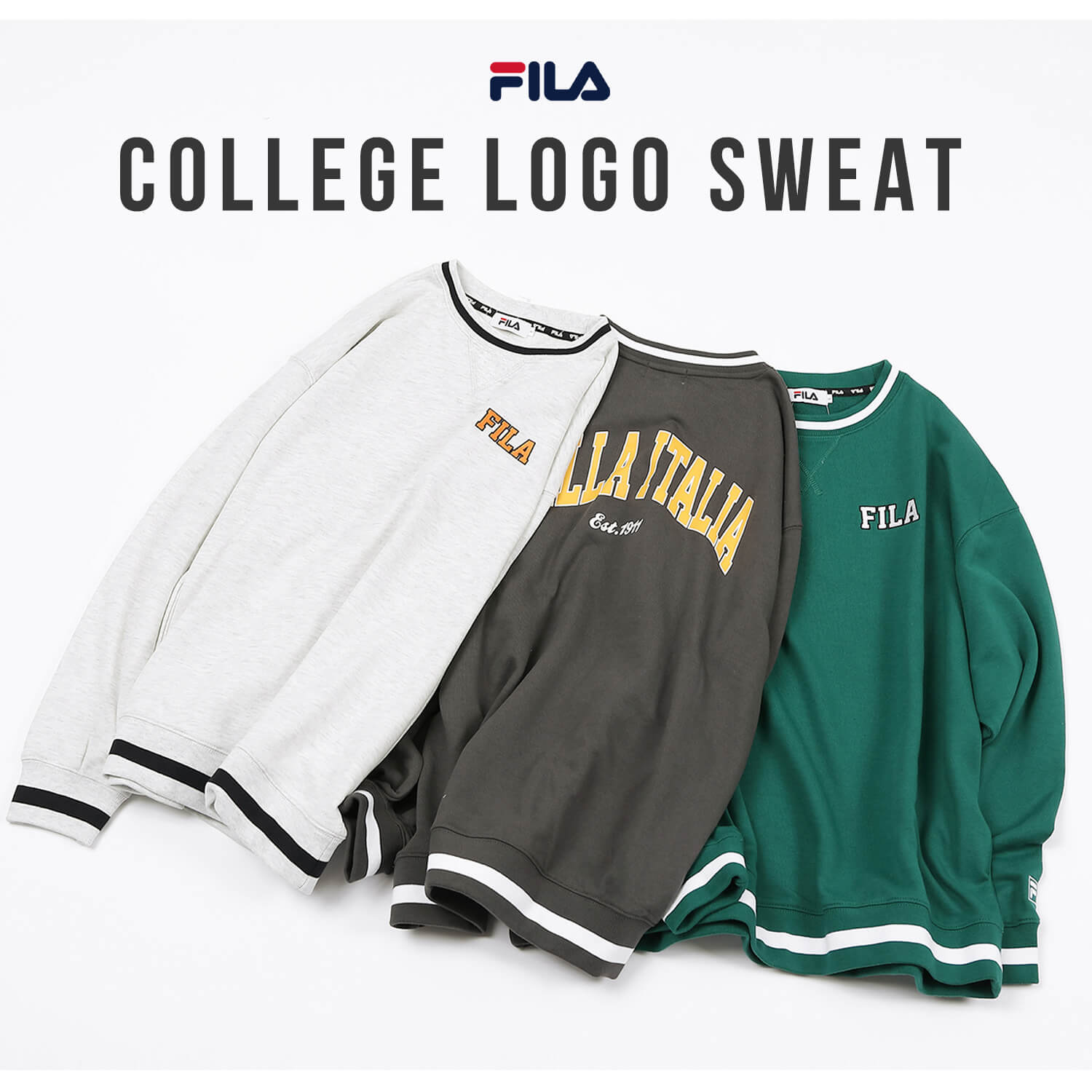 見事な創造力 FILA フィラ 長袖 クルーネック 裏毛 レディース トレーナー トップス