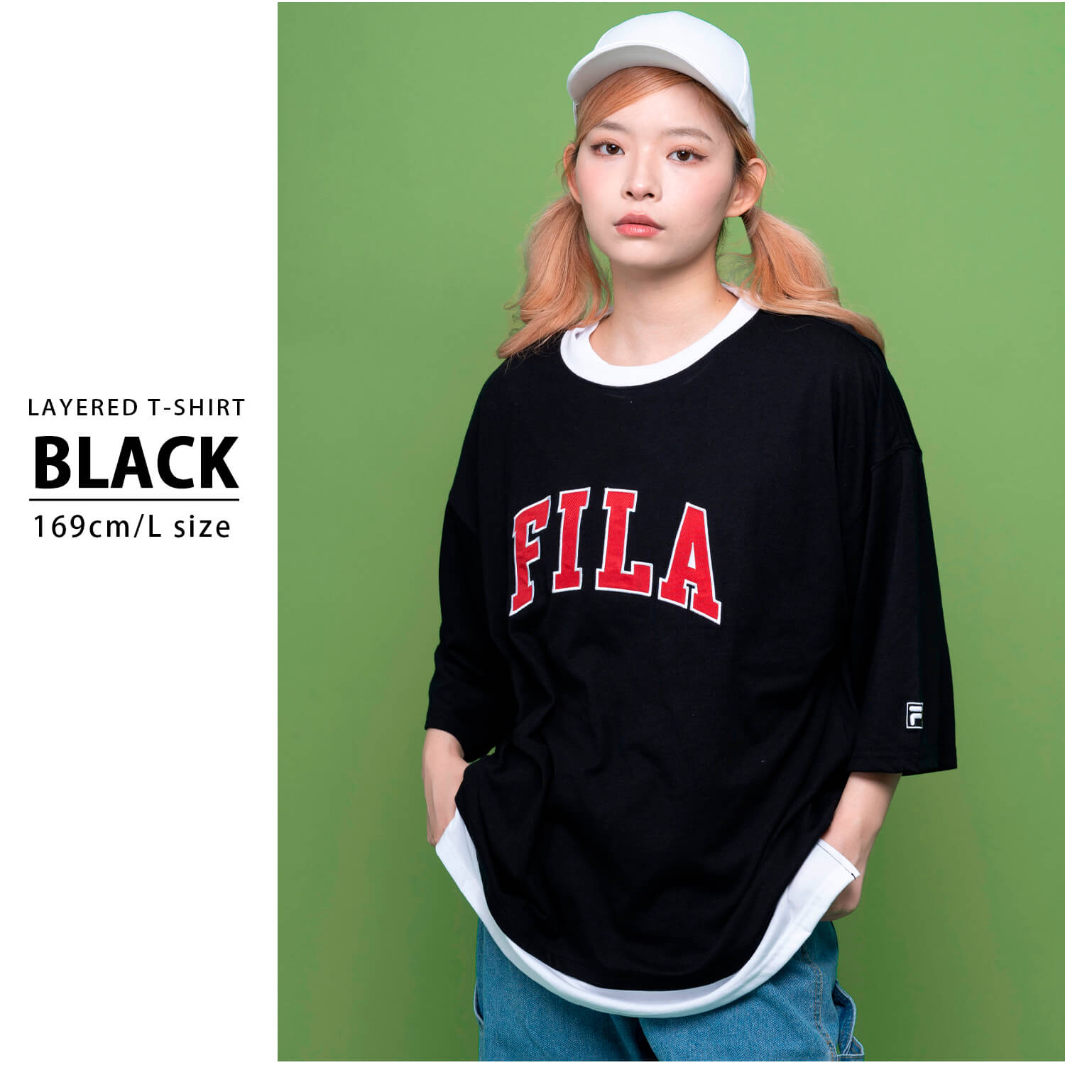 FILA フィラ Tシャツ レディース 半袖 綿100% フェイクレイヤード カレッジロゴ アメカジ...