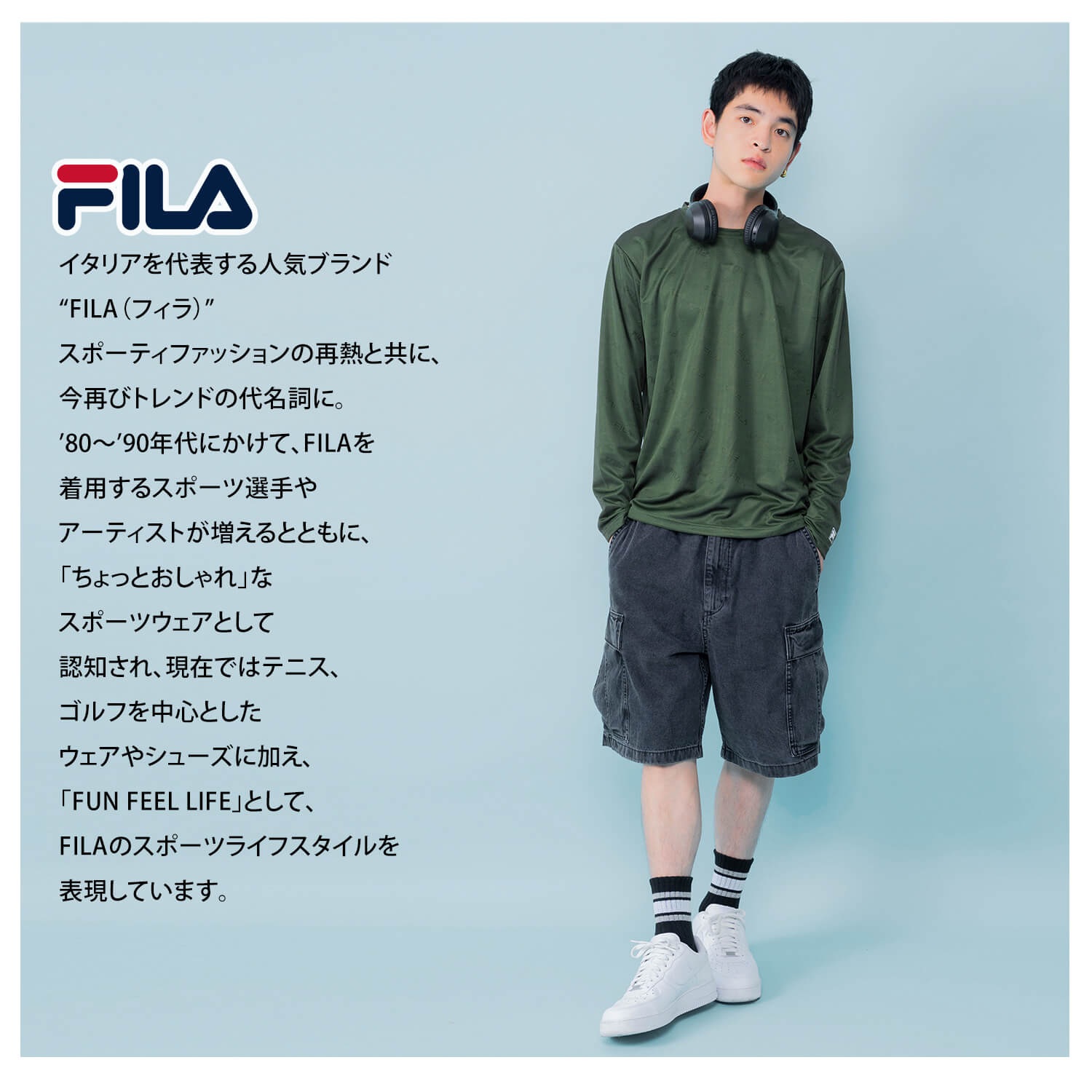 お得なセール情報 M インナー 長袖 メンズ tシャツ フィラ FILA L 吸汗速乾 LL レディースウェア