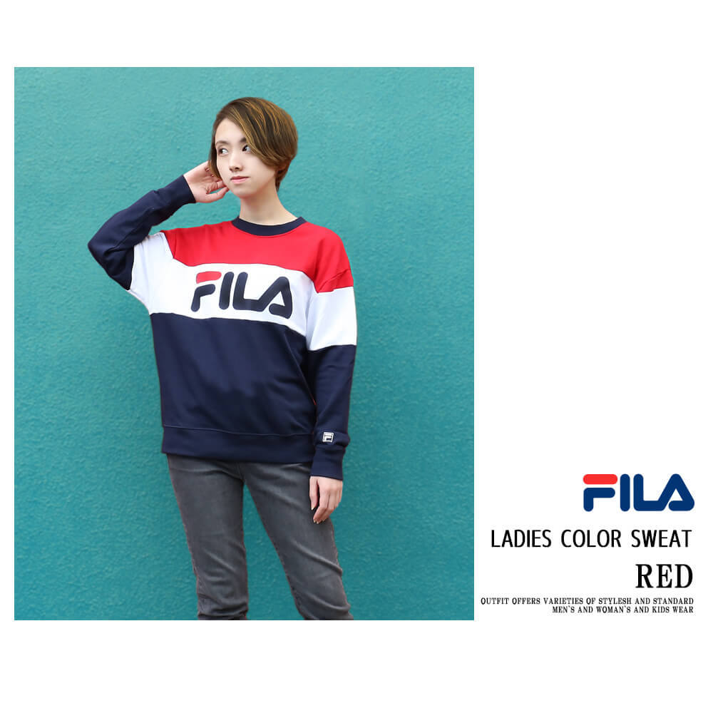 Fila フィラ トレーナー レディース スウェット 上 長袖 薄手 厚手 おしゃれ スポーツ ブランド スエット ロゴ 刺繍 Fl15 Fl1500 Outfit 通販 Yahoo ショッピング