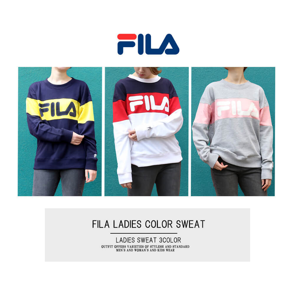 Fila フィラ トレーナー レディース スウェット 上 長袖 薄手 厚手 おしゃれ スポーツ ブランド Fl1505 Fl1505 Outfit 通販 Yahoo ショッピング