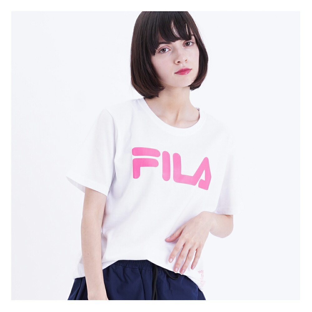 Fila フィラ Tシャツ レディース 半袖 おしゃれ 可愛い 人気 スポーツ ブランド カットソー Fl1563 Fl1563 Outfit 通販 Yahoo ショッピング