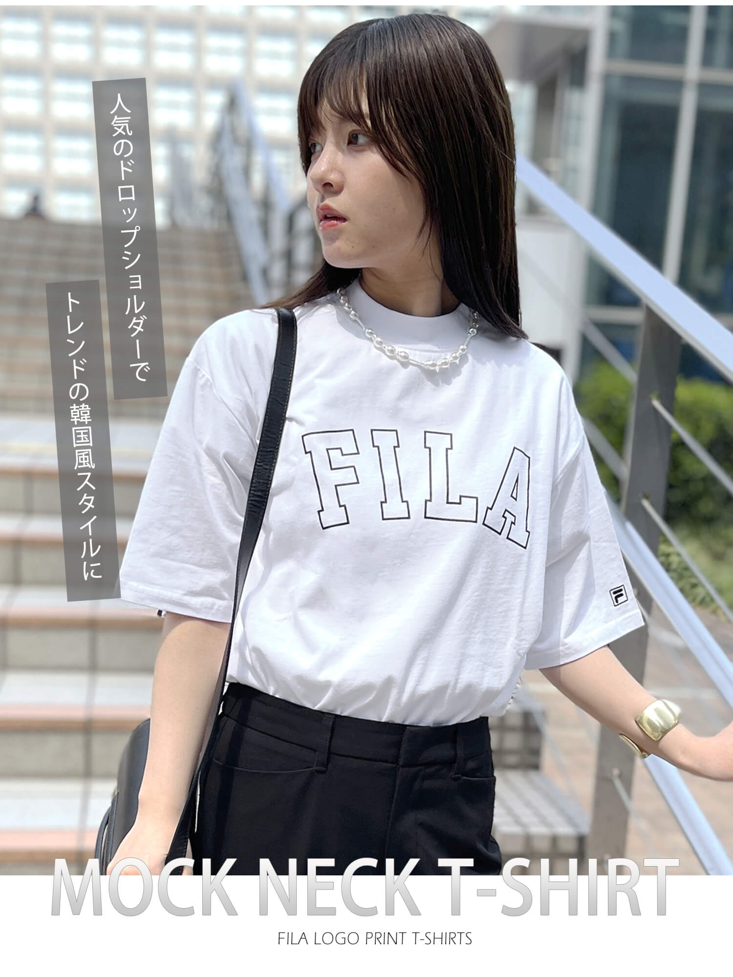 新品＊FILAフィラ＊シースルージャガード レイヤードフラスコネックTシャツ白 新品＊FILAフィラ＊シースルージャガード レイヤードフラスコ