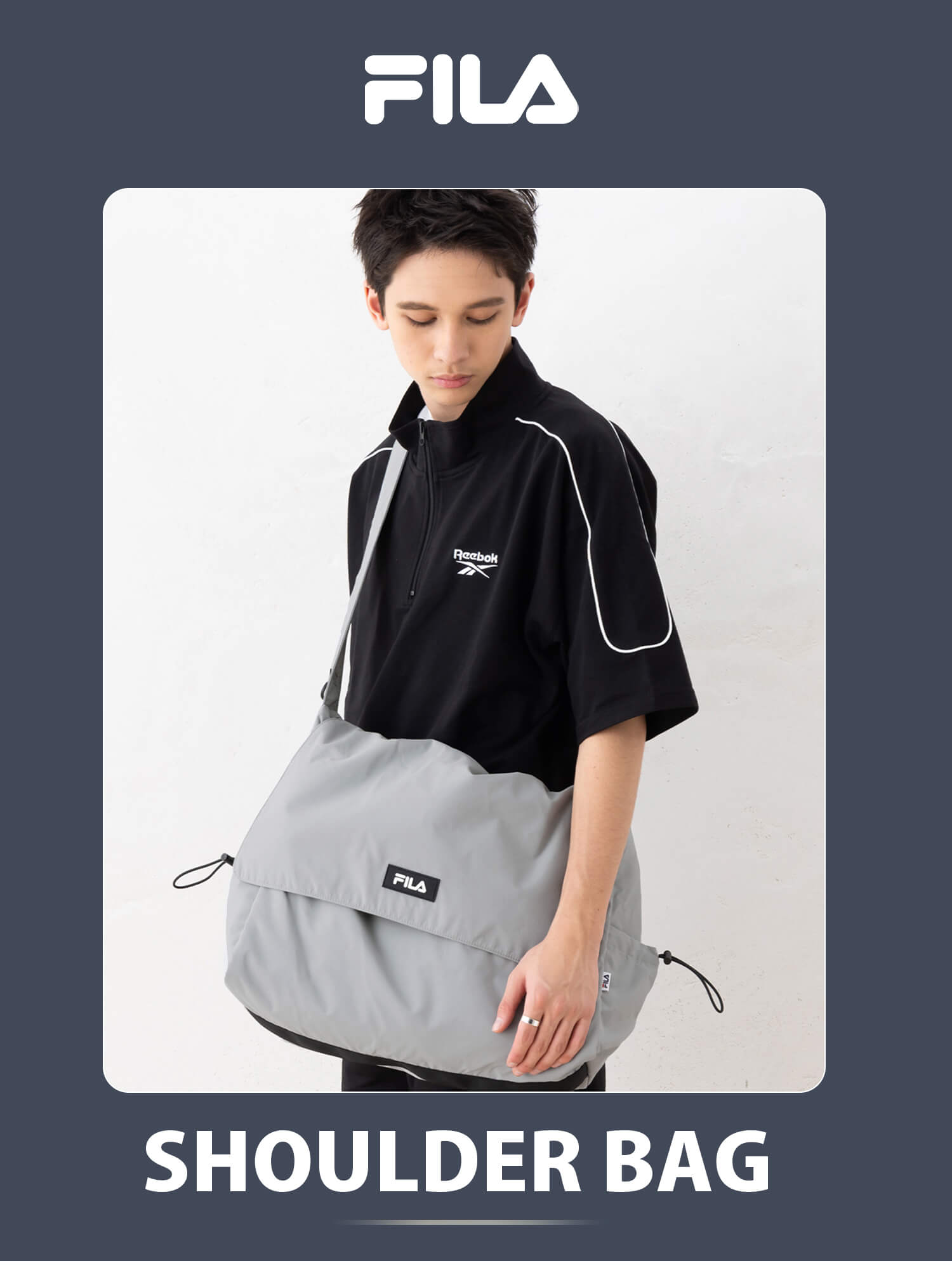 FILA(フィラ)★ベーシックラージメッセンジャーバッグ FILA(フィラ) メッセンジャーバッグ - メルカリ