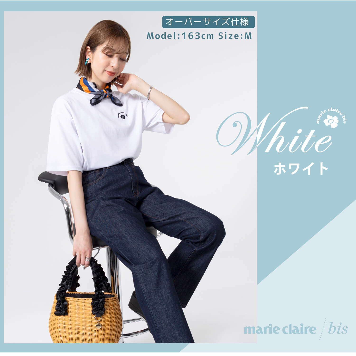 marie claire bis マリクレール ビス Tシャツ レディース 半袖 綿 汗染み防止 脇...