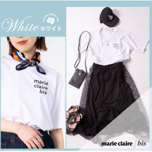 marie claire bis マリクレール ビス Tシャツ レディース 半袖 綿 汗染み防止 脇...